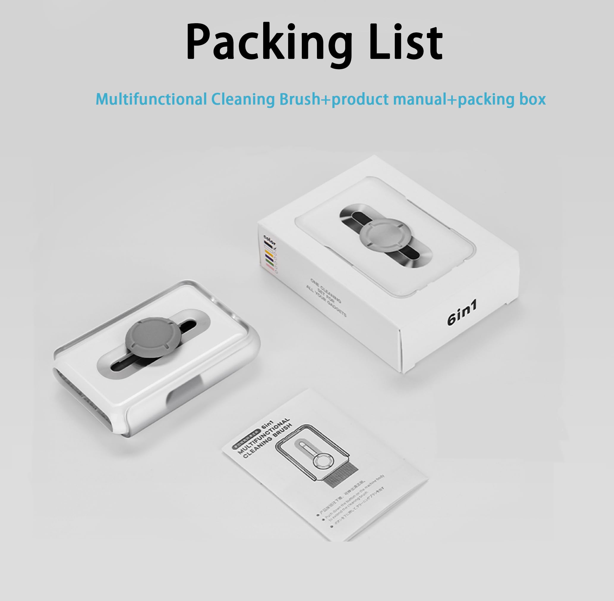 AirPods Cleaner Kit, Keyboard & Screen Cleaning Kit for Laptop, MacBook, iPhone, Tablet - Includes Microfiber Cloth - Perfect for Electronics, Earphones & Smart Devices (White)