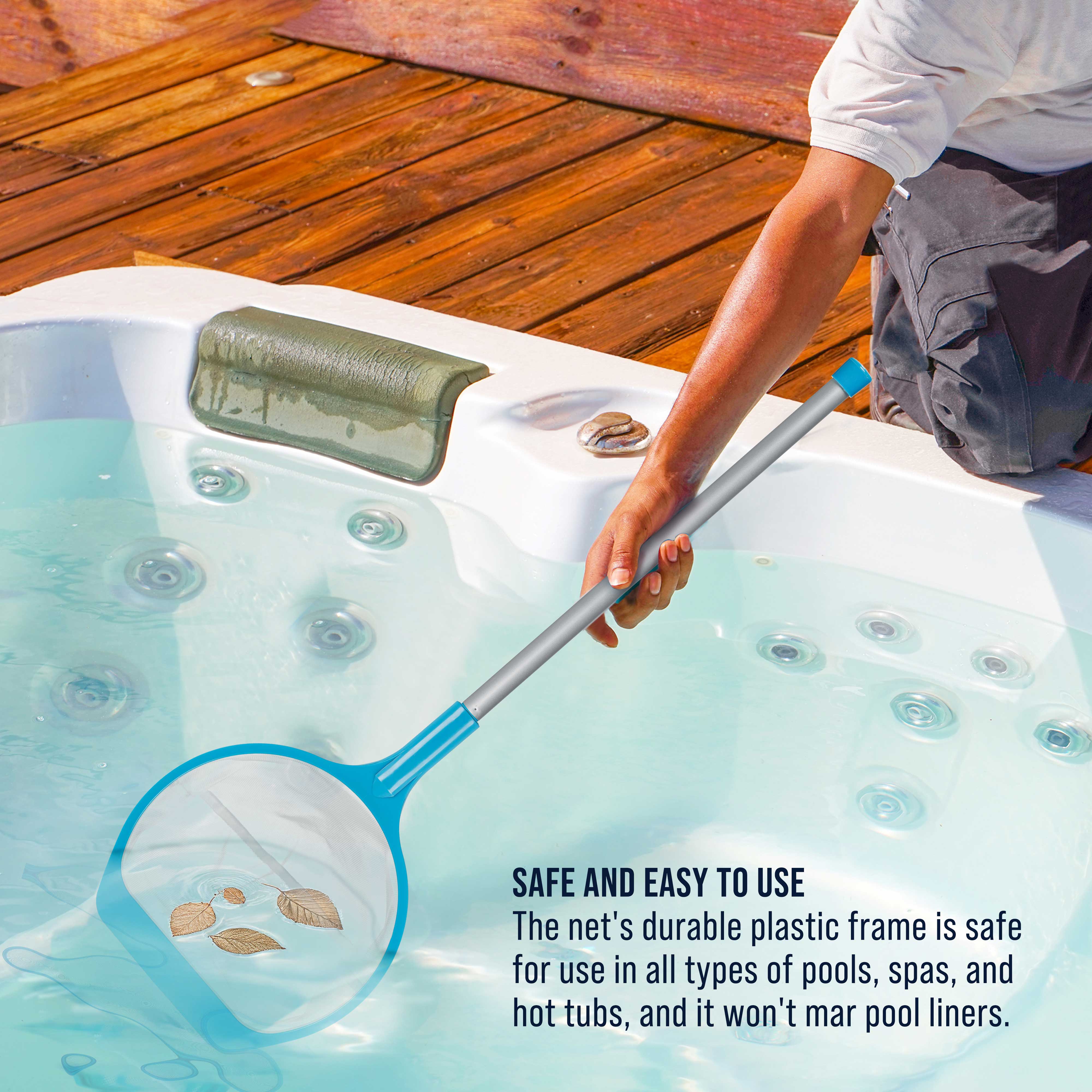 Premium Pool & Spa Leaf Skimmer Net with 17