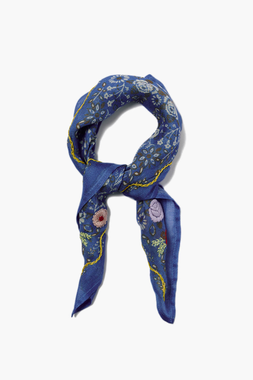 Embroidered Floral Bandana - Stylish Cotton Scarf for Women & Men | Perfect for Outdoor Activities, Music Festivals, and Fashion Accessories