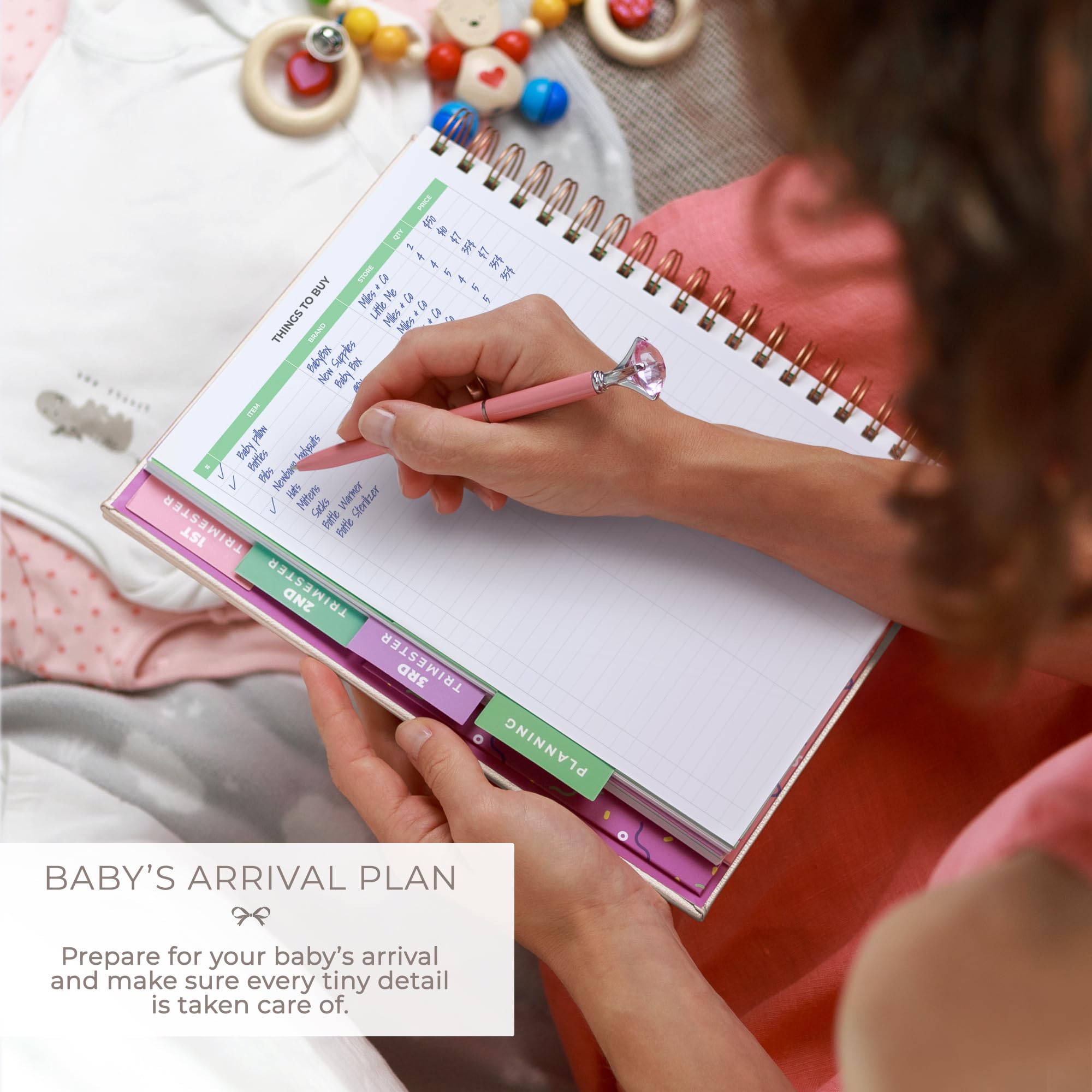 Clever Fox Pregnancy Journal & Memory Book - Pregnancy Planner & Notebook for Expecting Moms, Baby Keepsake & First Time Mom Gift (Pearl, 9