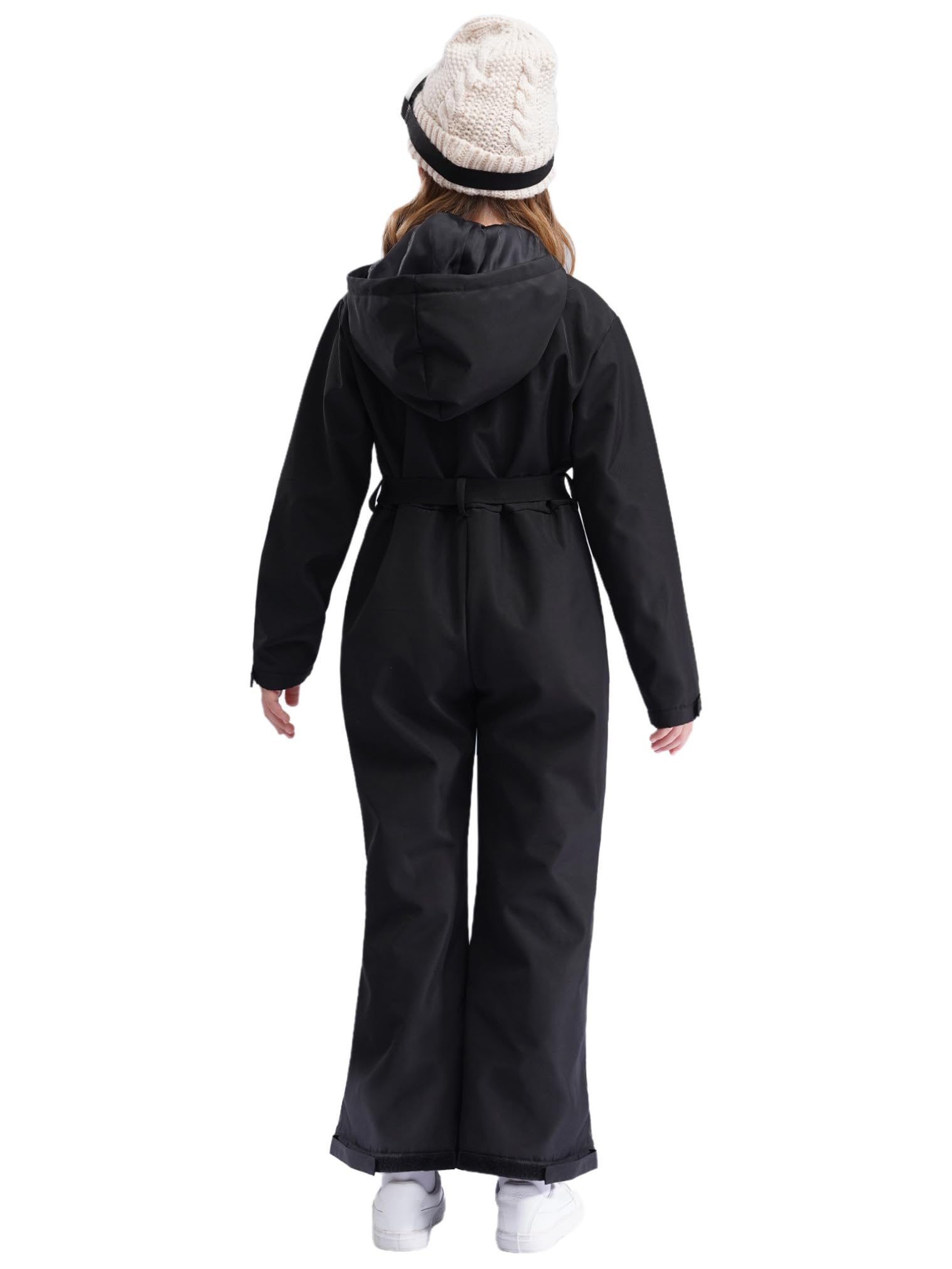 JEATHA Kids Waterproof Ski Jumpsuit - Hooded One-Piece Snowsuit with Belt for Boys & Girls | Winter Skiing, Snowboarding & Outdoor Play
