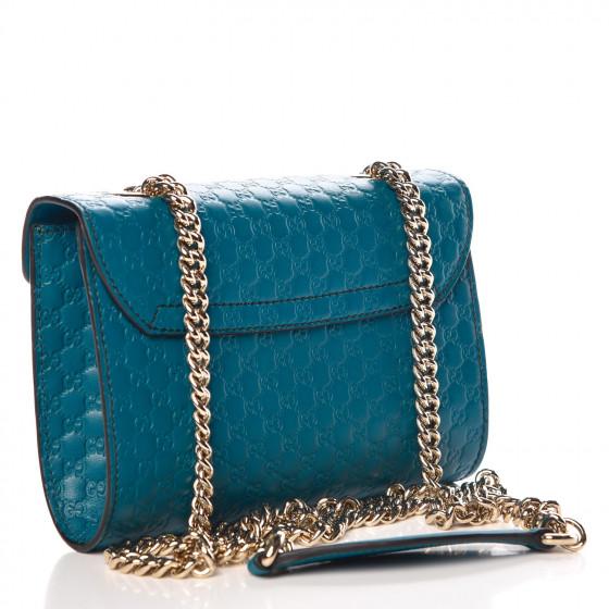 Gucci Emily Mini Micro Guccissima Leather Crossbody Bag in Blue - Perfect for Evening Out & Date Night