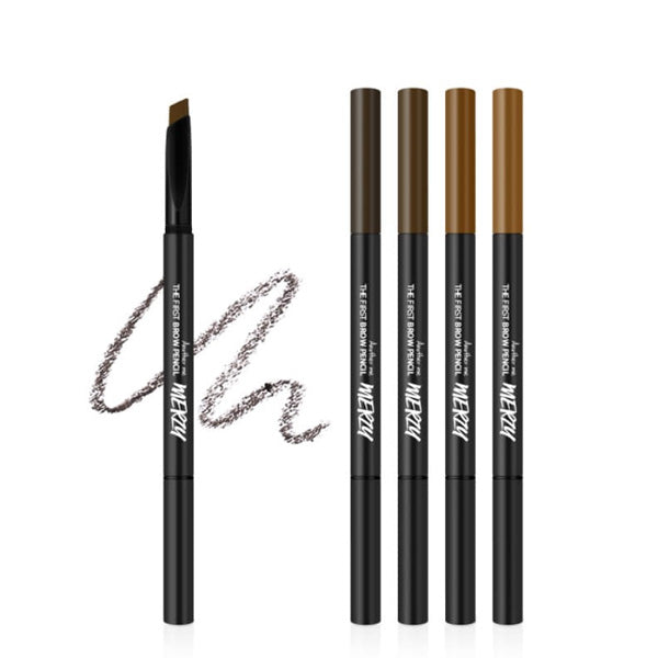 MERZY The First Brow Pencil - Waterproof Eyebrow Pencil with Spoolie Brush, Natural Looking Brow Makeup for Daily Use, Perfect for Eyebrow Shaping and Filling - Great for Work, Date Night and Everyday Makeup Routine