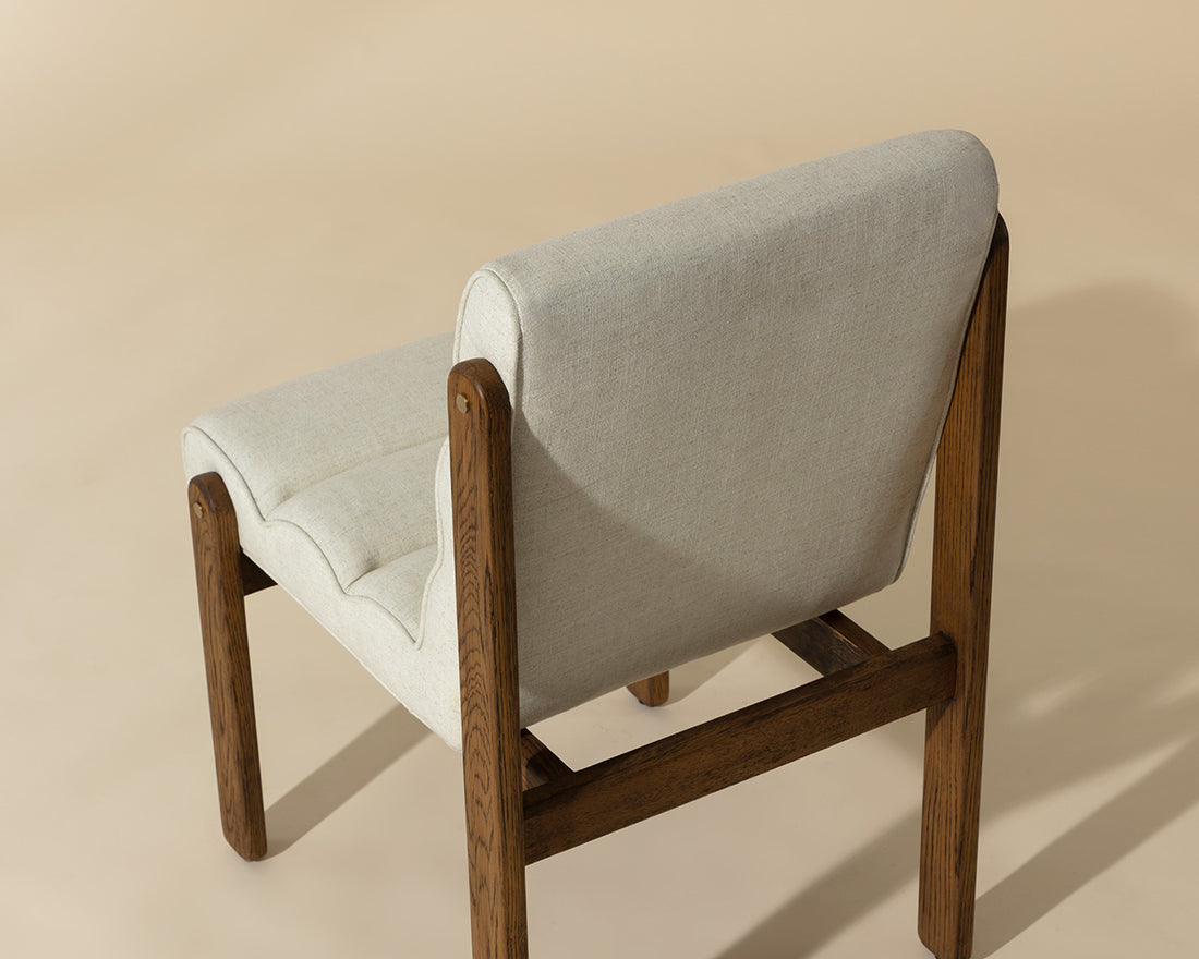 Bertie Dining Chair - Modern Geralt Linen Upholstered Accent Chair for Dining Room, Kitchen, or Office - Comfortable & Stylish Seating Solution