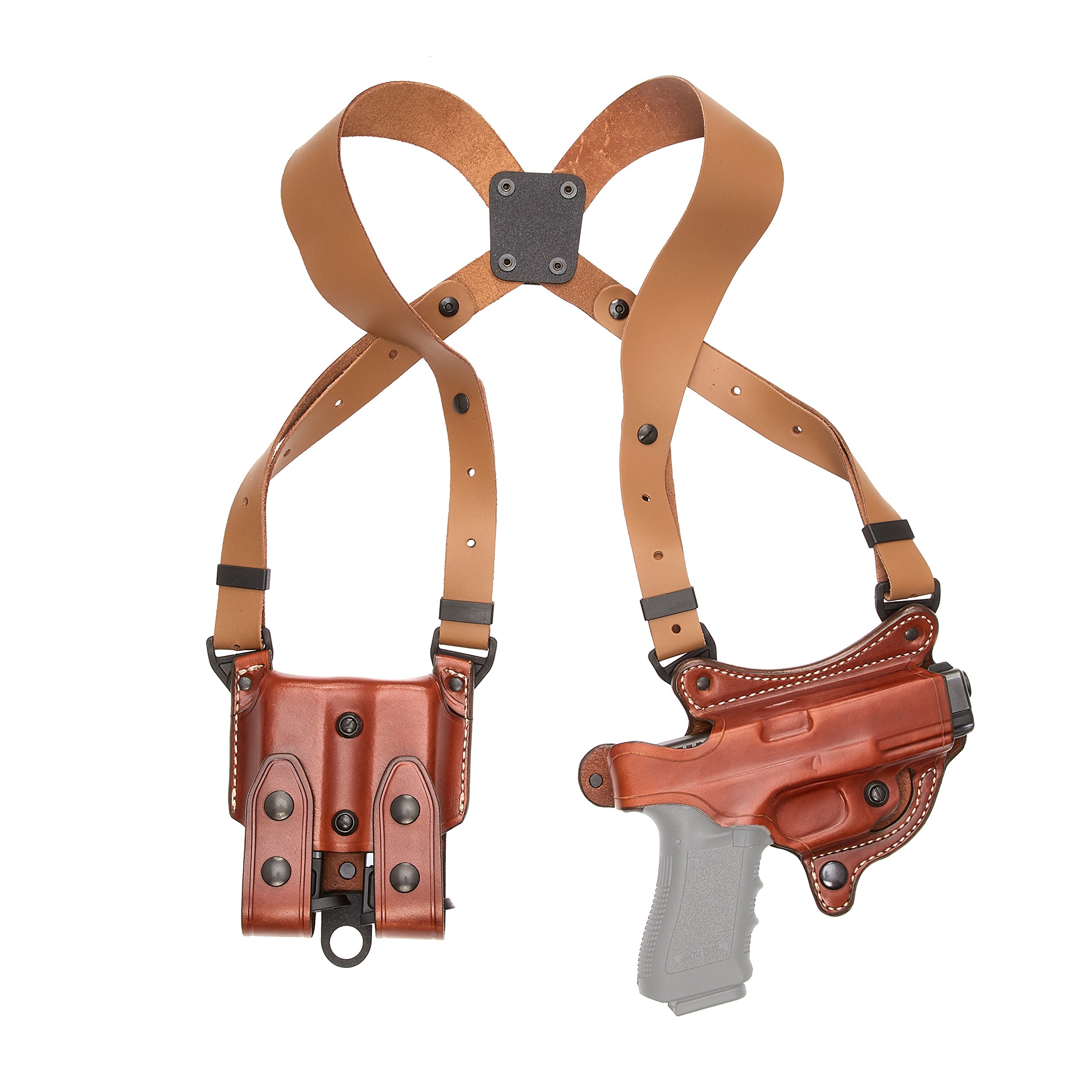 Aker Leather 107 FlatSider XR7 Shoulder Holster for Pistols - Concealed Carry Gun Holster for Men & Women - Perfect for Outdoor Activities, Hunting & Security Professionals