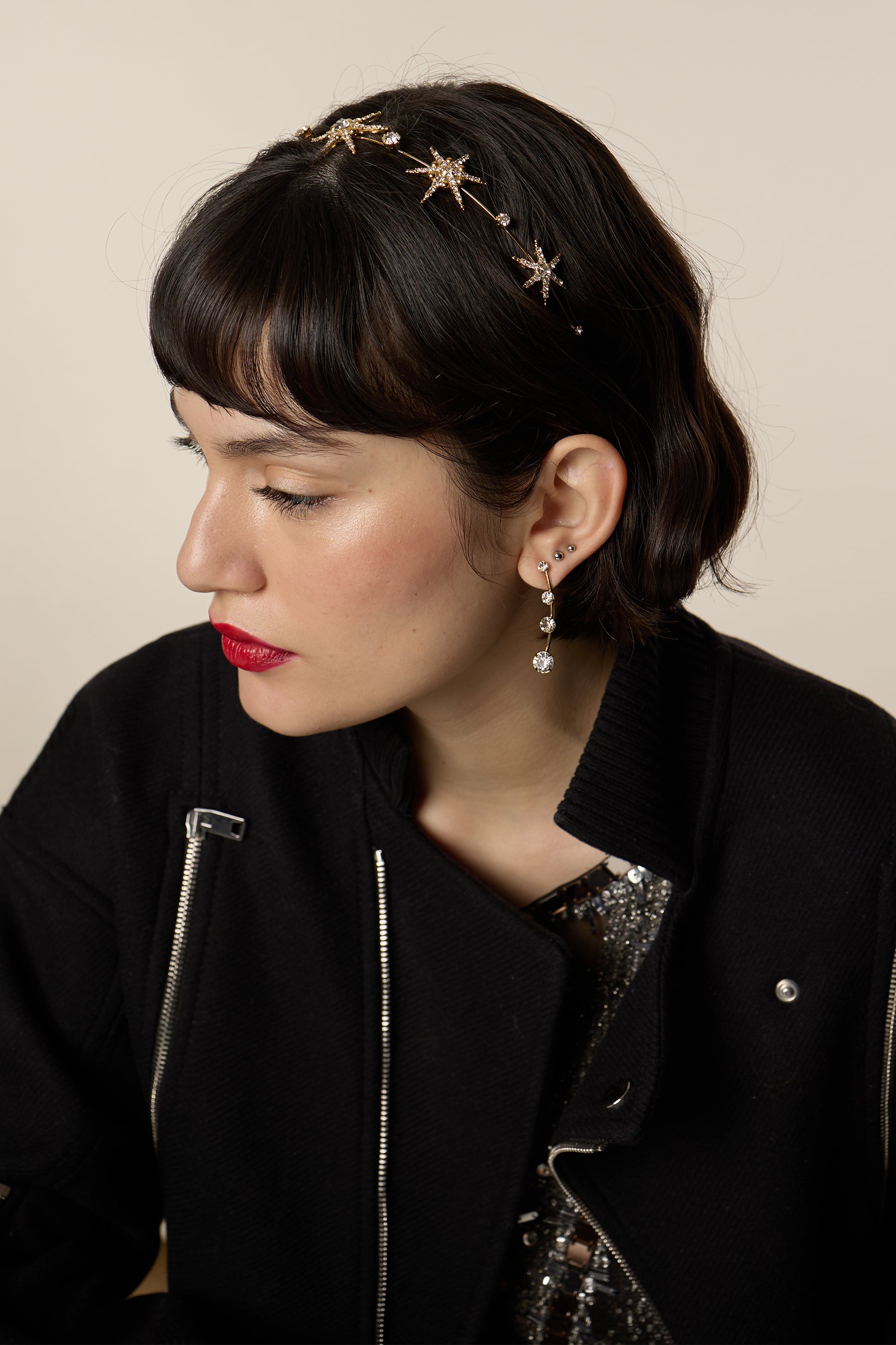 Venus Crystal Strand Headband for Women - Elegant Rhinestone Hair Accessories for Weddings, Parties & Special Occasions