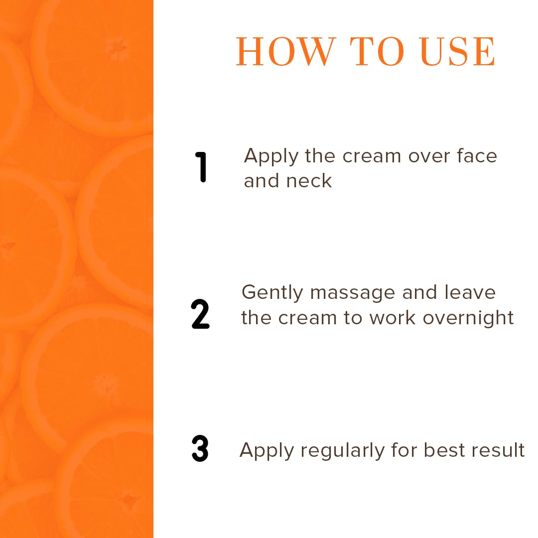 Khadi Natural Vitamin C Face Cream - Hydrating & Brightening for Dark Spots, Dull & Aging Skin | Botanically Powered | All Skin Types | 50g | Perfect for Daily Skincare Routine & Nighttime Repair