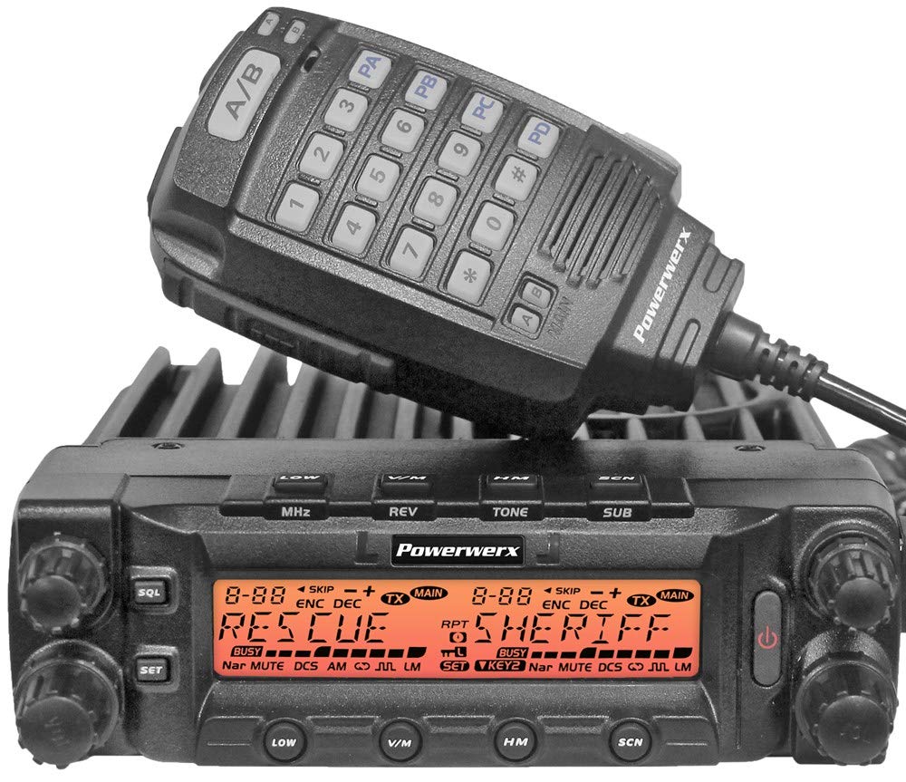 Powerwerx DB-750X Dual Band VHF/UHF 750 Channel Commercial Mobile Radio - Long Range Two-Way Communication for Trucking, Construction & Emergency Response