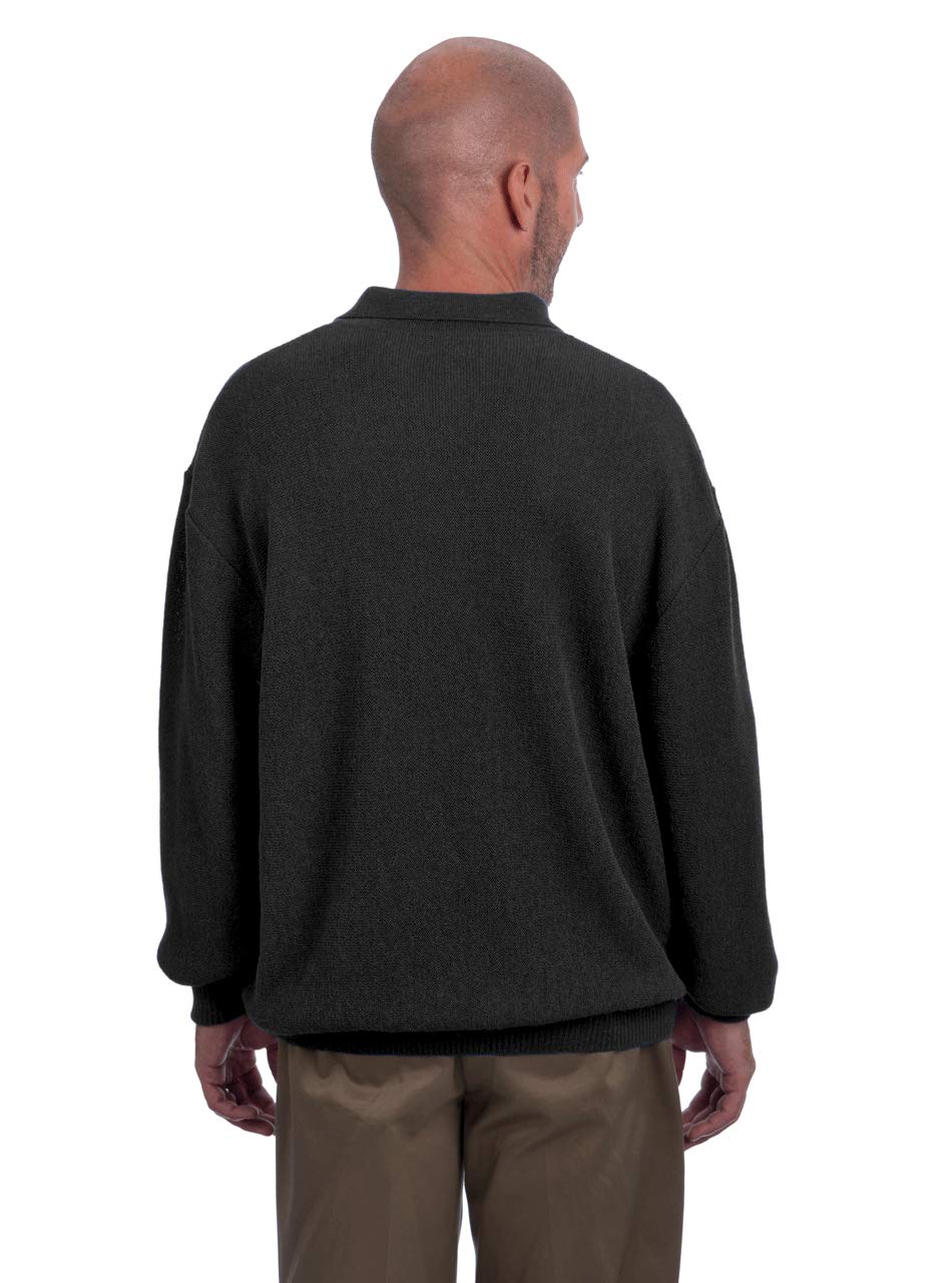 Premium Men's Polo Pullover Sweater - 100% Baby Alpaca Wool - Soft & Warm Winter Knitwear for Casual & Business Wear