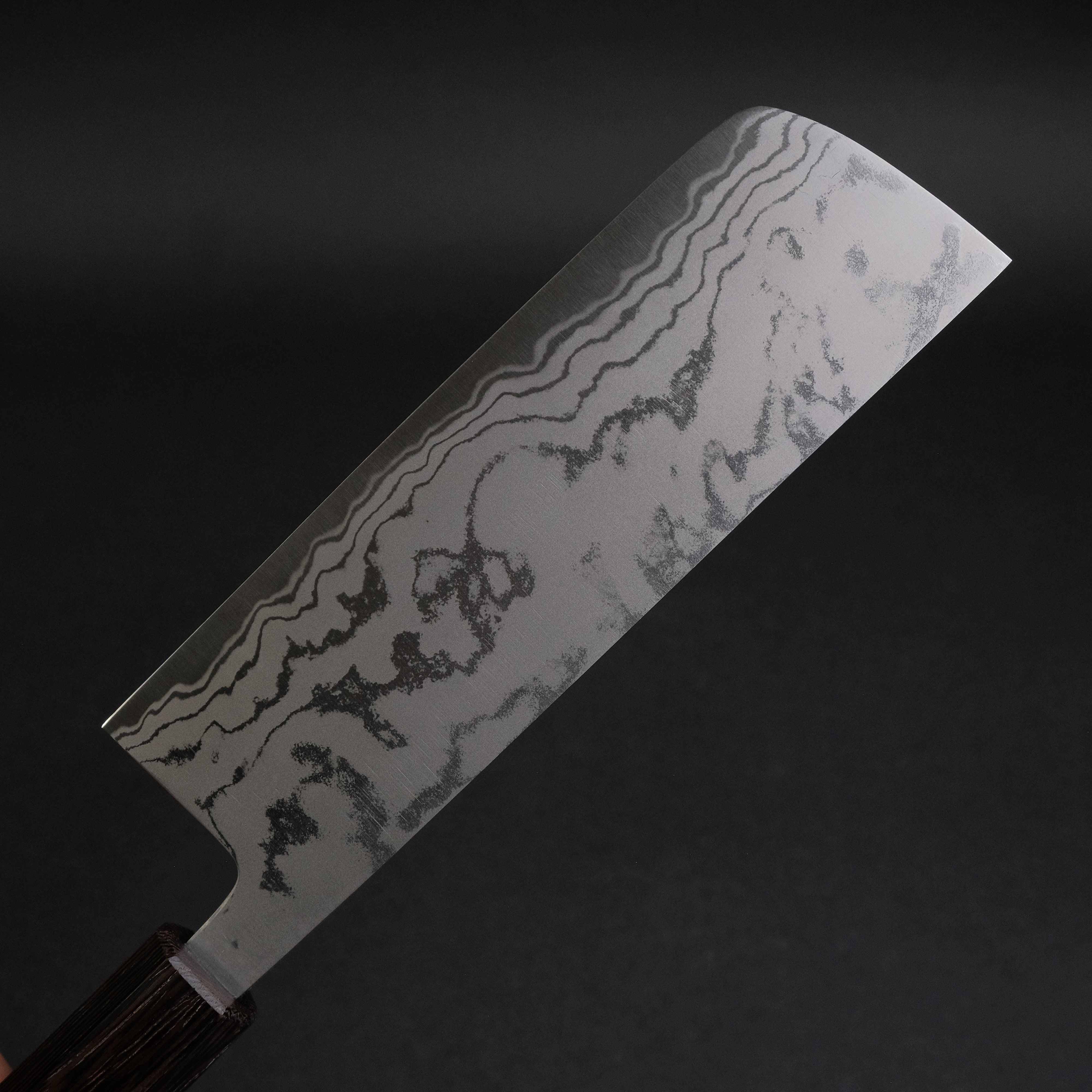 Premium Morihei Kikuyu Blue #2 Damascus Nakiri Knife 165mm - Japanese Wenge Wood Handle - Professional Chef's Knife for Slicing, Dicing & Vegetable Prep - Perfect for Home Cooks & Culinary Enthusiasts