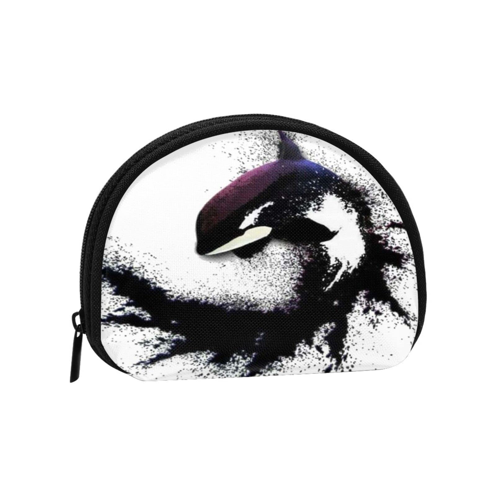 Cute Killer Whale Print Mini Coin Purse for Women & Girls - Small Change Wallet 4.7x3.5 Inch - Perfect for Travel, Shopping, and Everyday Essentials