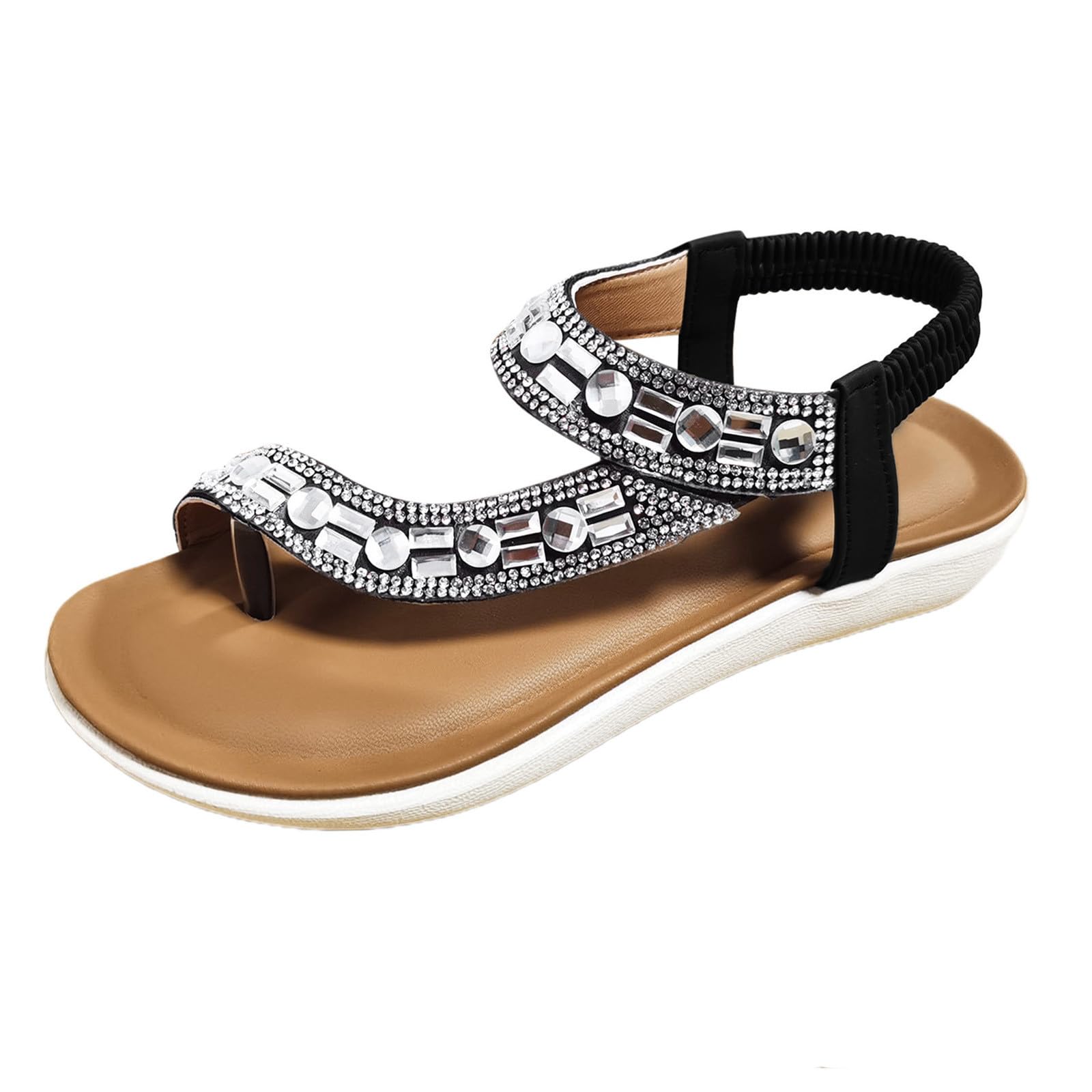 Women's Black Floral Clog Mules - Comfortable Flip Flop Sandals for Summer, Beach, Wedding & Casual Wear - Non-Slip Flat Shoes for Women