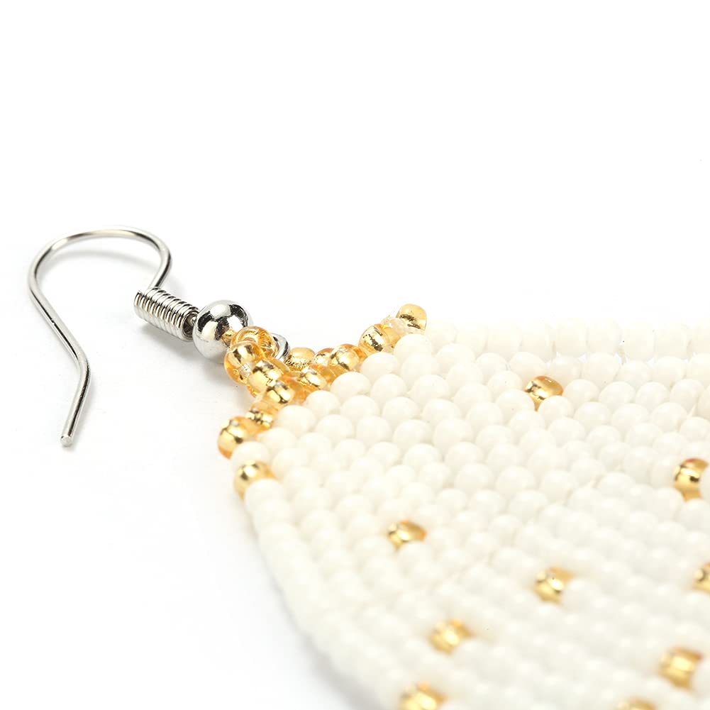 Long Beaded Tassel Earrings for Women - Large Bohemian Statement Dangle Earrings, Handmade Boho Beaded Jewelry | Perfect for Festivals, Parties & Boho Fashion