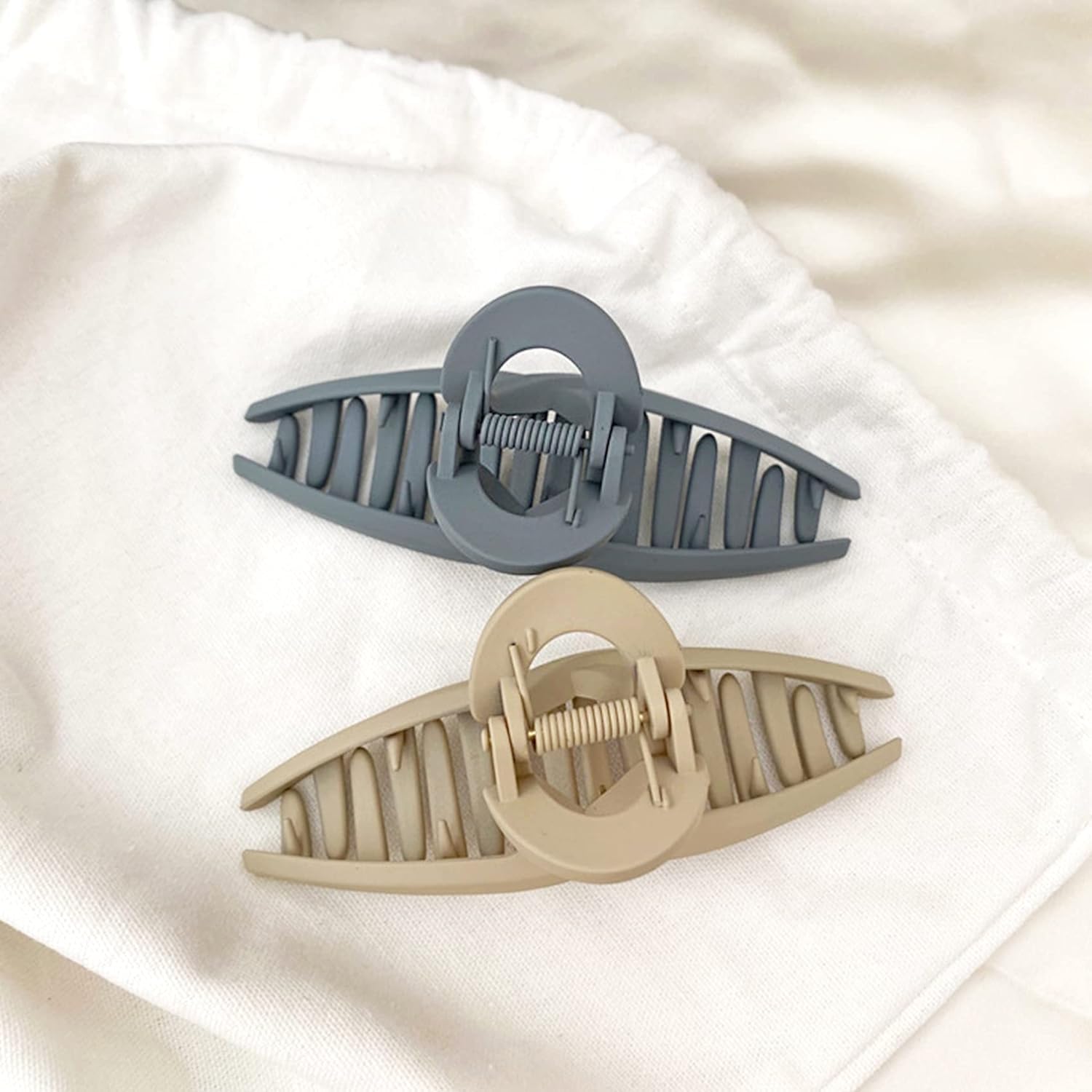 KROGER Large No Slip Matte Hair Claw Clips - 8cm Jaw Butterfly Clips for Women & Girls (4 Pack) - Perfect for Thin, Fine or Thick Hair - Great for Work, Gym, and Everyday Styling