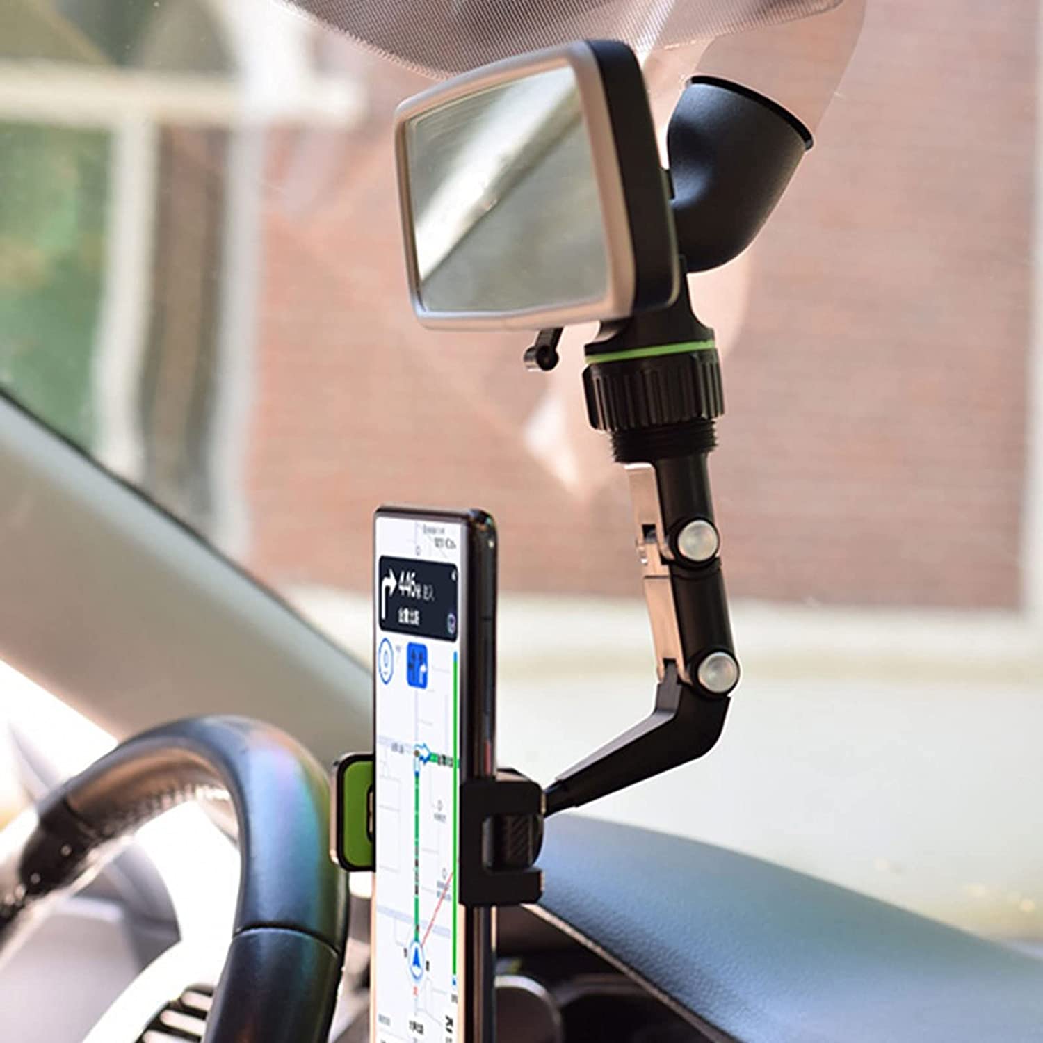 Rotato Grip Universal 360° Adjustable Car Phone Holder - Auto Mirror Mount for iPhone, Samsung & Smartphones - Perfect for GPS Navigation & Hands-Free Driving