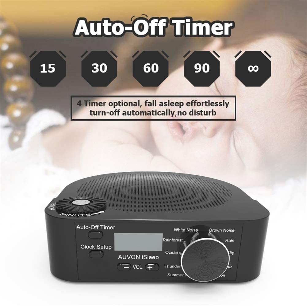 Portable White Noise Machine for Adults & Babies - Adaptive Sound Technology with Non-Looping Nature Sounds, Fan Sounds | Perfect for Sleep, Meditation, Office Focus & Nursery Soothing