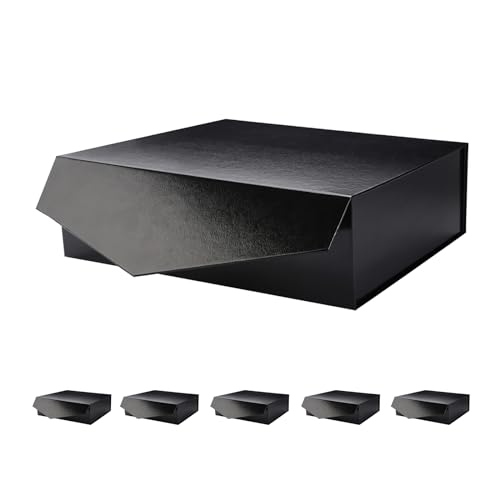 13.5x9x4.1 Inch-Black-Pack of 6