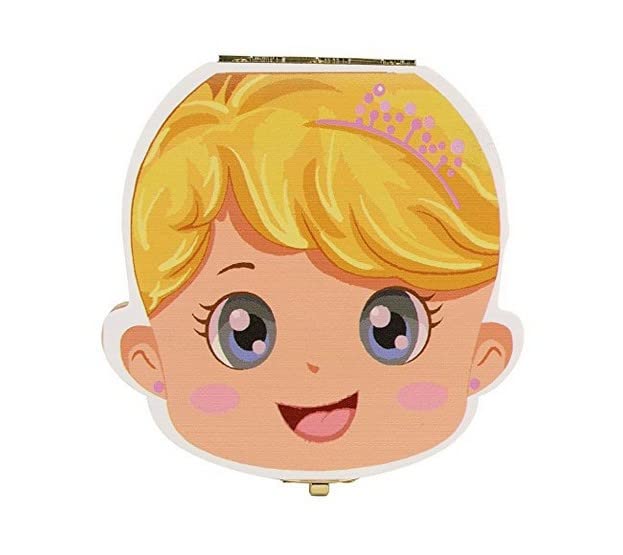 Zentto Wooden Baby Teeth Keepsake Box - Cartoon Tooth Storage Holder for Kids, Organizer for Deciduous Teeth, Memory Souvenir Box for Girls - Perfect for First Tooth Milestones and Childhood Memories