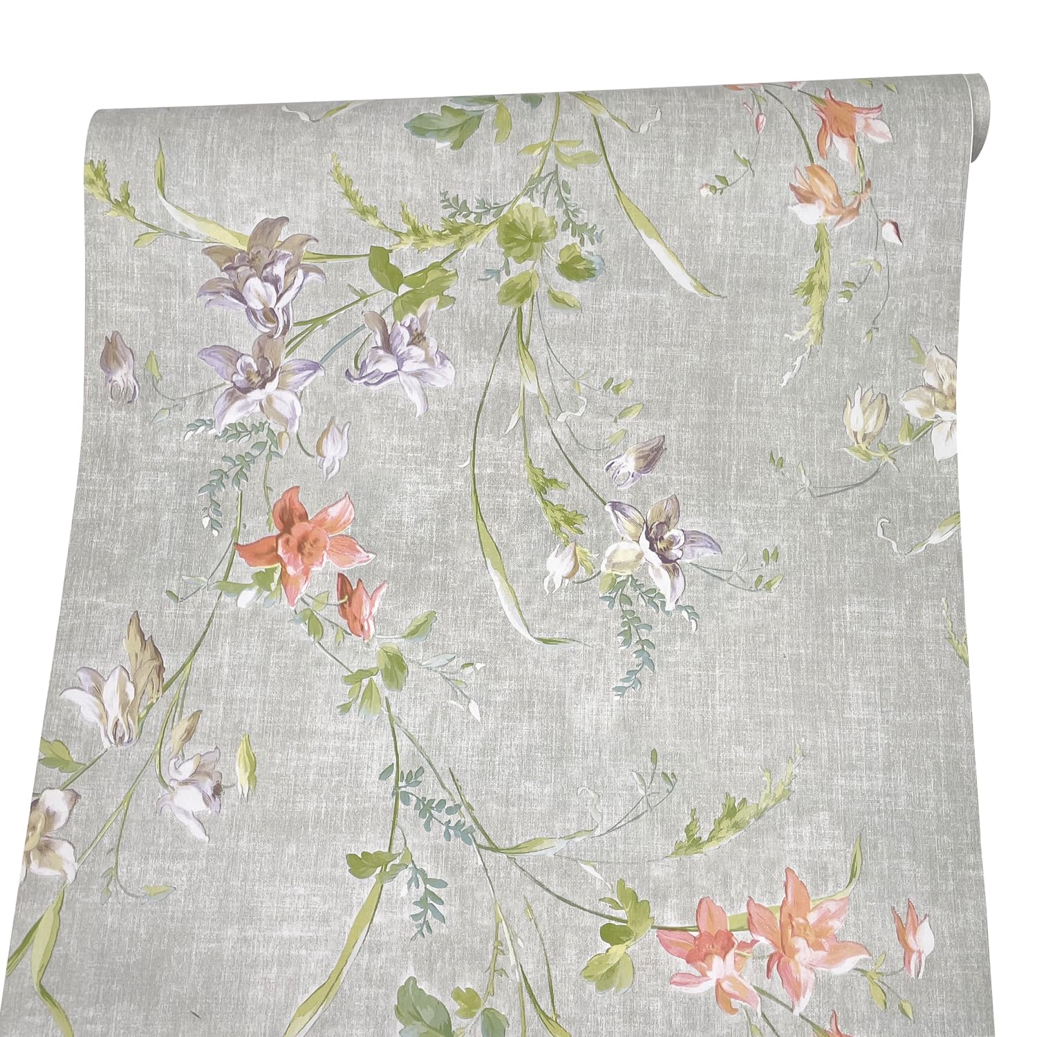 Waterproof Floral Vinyl Shelf Liner - 17.7 x 118 Inches (9.8 Feet) Self-Adhesive Drawer & Cabinet Liner Paper - Perfect for Kitchen, Bathroom, Dresser & Furniture Protection