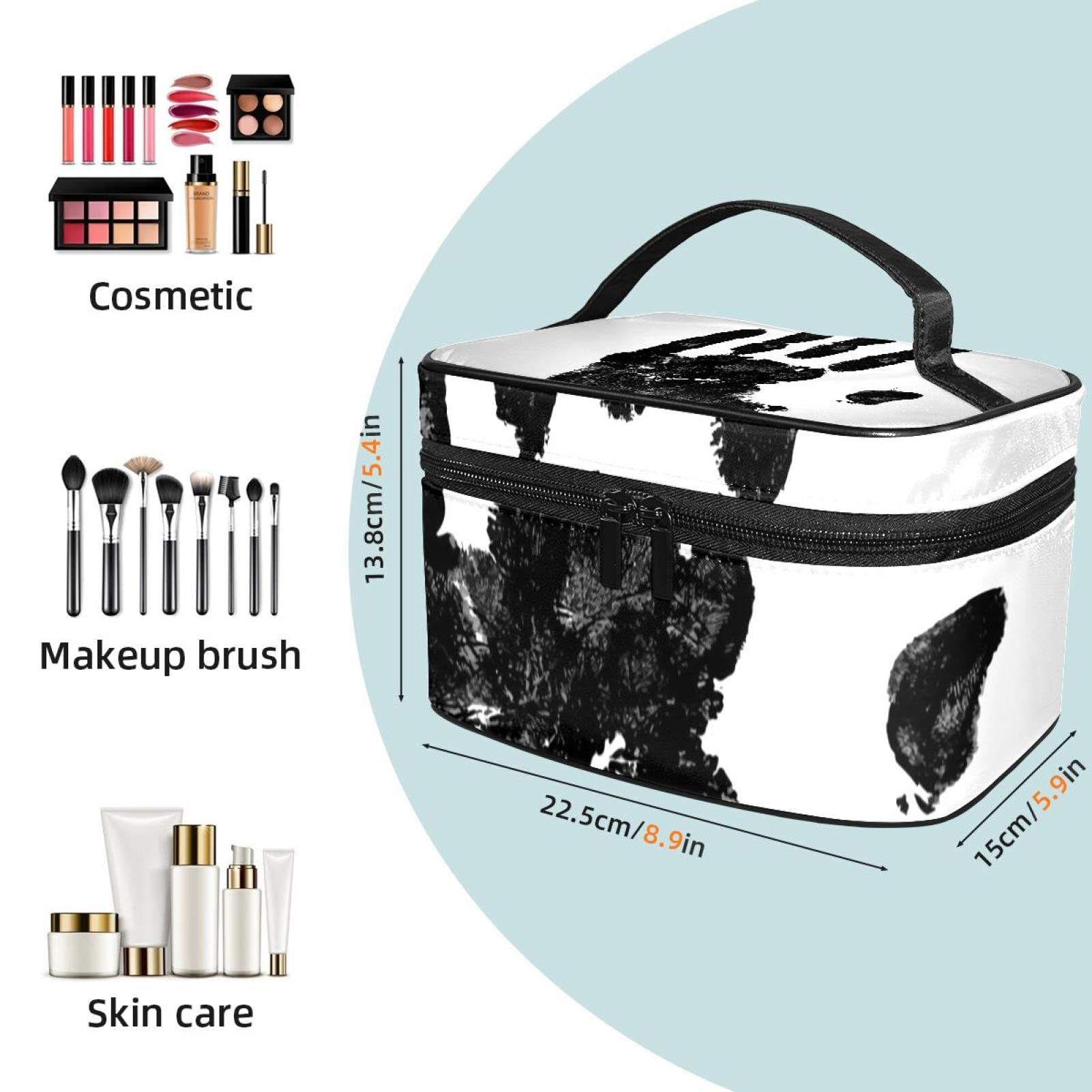 Portable Makeup Bag for Women - Travel Cosmetic Organizer with Zipper Pouch, Perfect for Travel, Gym & Daily Use