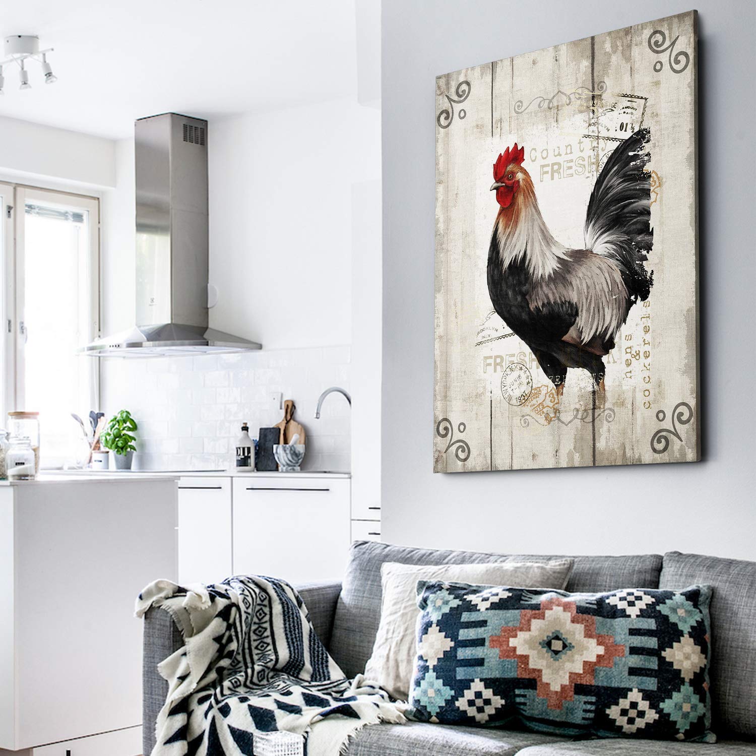 Wexford Home Country Fresh Gallery Wrapped Canvas Wall Art - Farmhouse Decor for Living Room, Bedroom & Office - Ready to Hang Home Decor