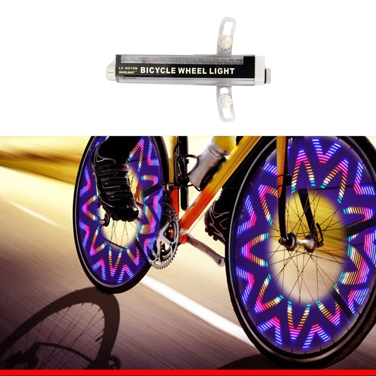 Tophappy Bike Wheel Lights - 42 LED Waterproof Bicycle Spoke Lights with Multiple Color Changing Patterns for Mountain, Road, BMX & Hybrid Bikes | Perfect for Night Cycling Safety & Fun Riding