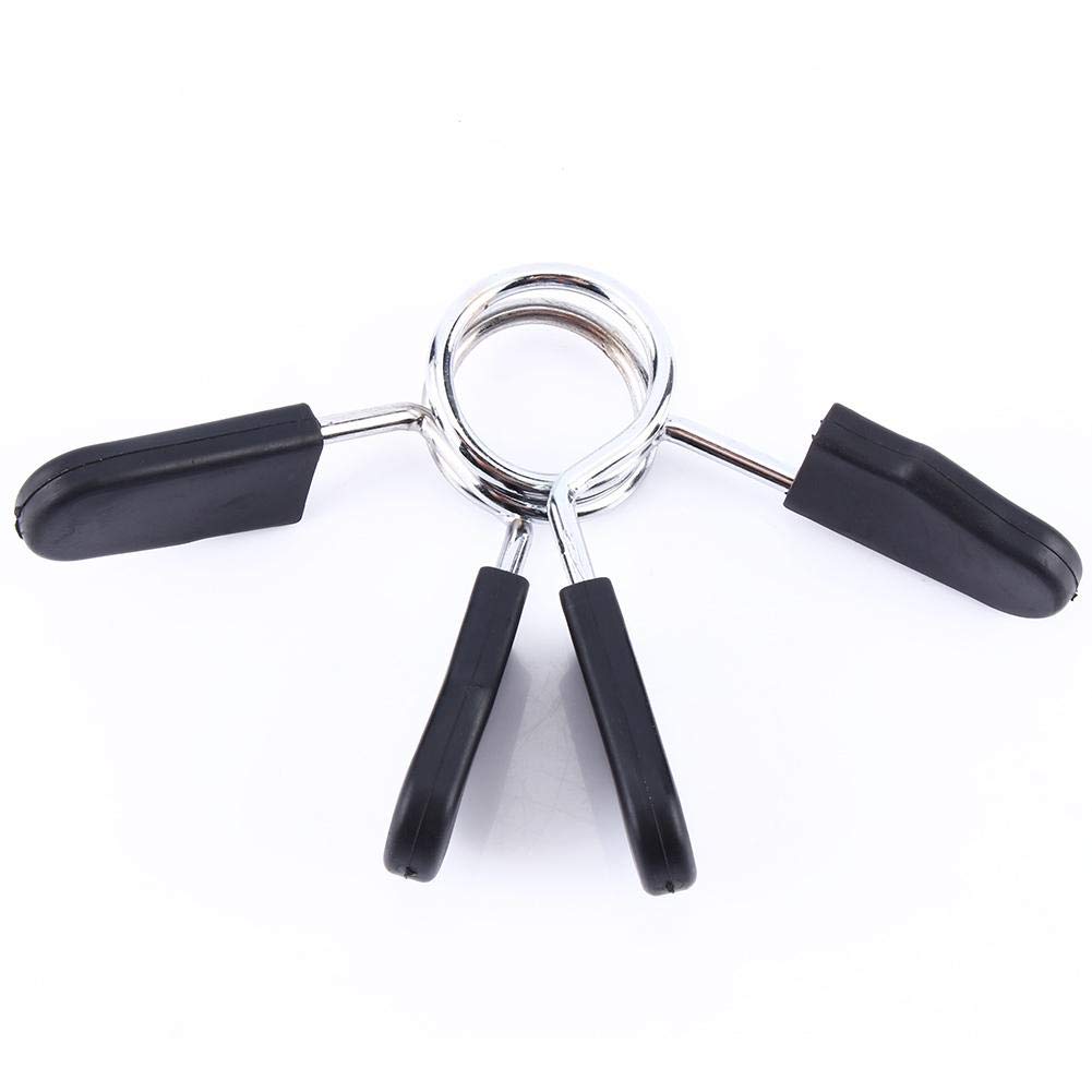 Barbell Spring Collar Clip - 2Pcs Standard 25mm Weight Clamp for Gym, Yoga & Home Workout - Secure Weight Plates for Strength Training & Fitness Equipment