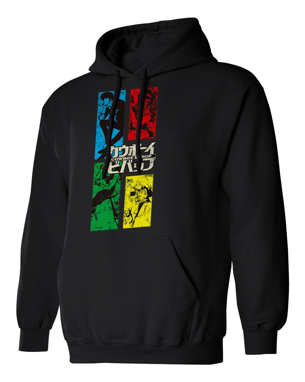 RIVEBELLA Anime Graphic Hoodie - Cowboy Bebop Manga Inspired Men's Pullover Sweatshirt | Casual Streetwear & Cosplay Outfit