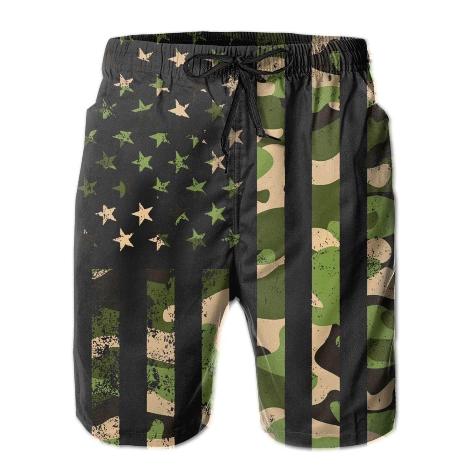 **Men's Quick-Dry Swim Trunks with Pockets - Lightweight Beach Shorts for Swimming, Surfing & Summer Vacation**