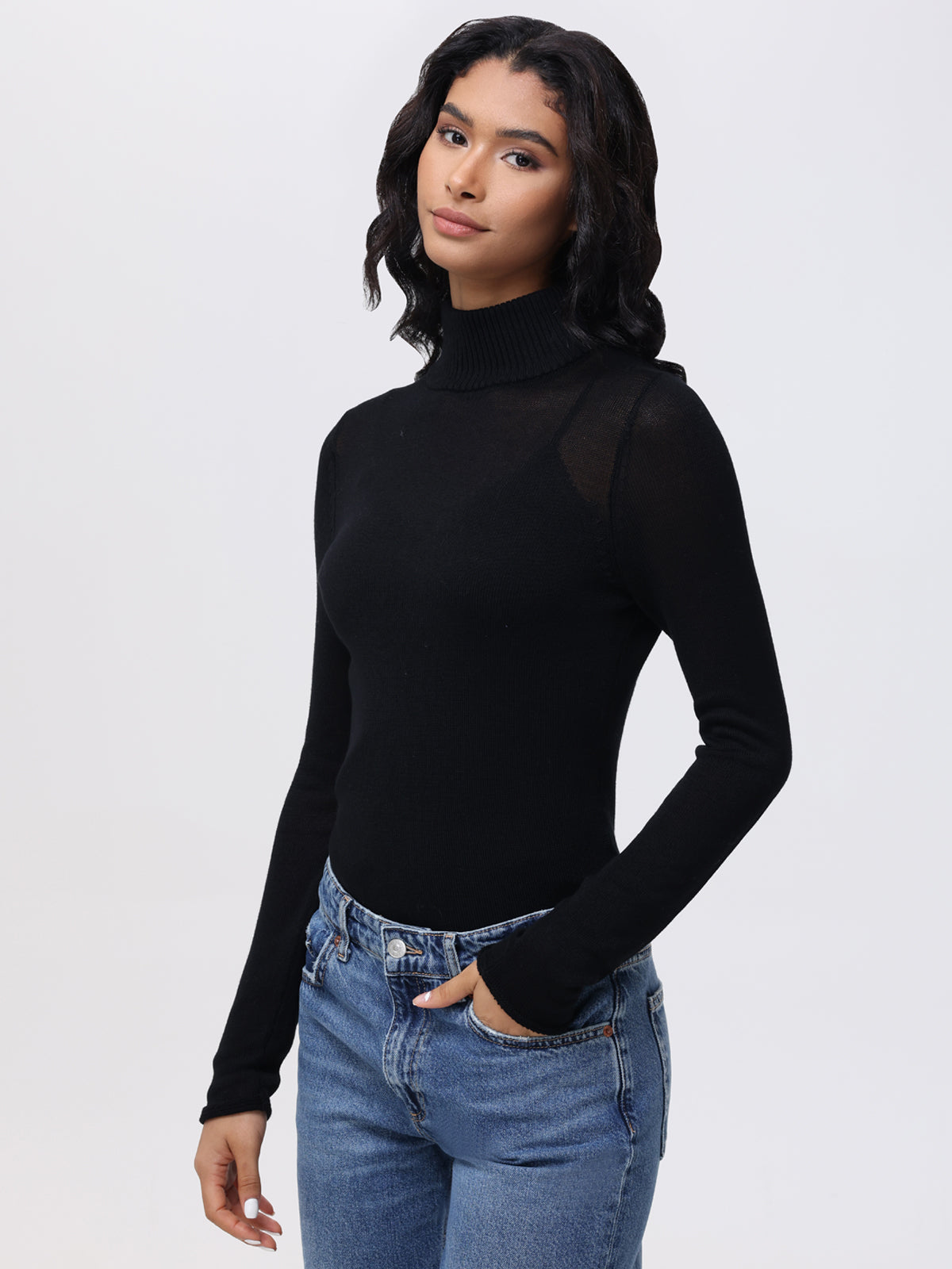 Paloma Women's Fine Gauge Turtleneck Sweater - Soft & Warm Winter Knit Pullover for Casual Outfits & Office Wear