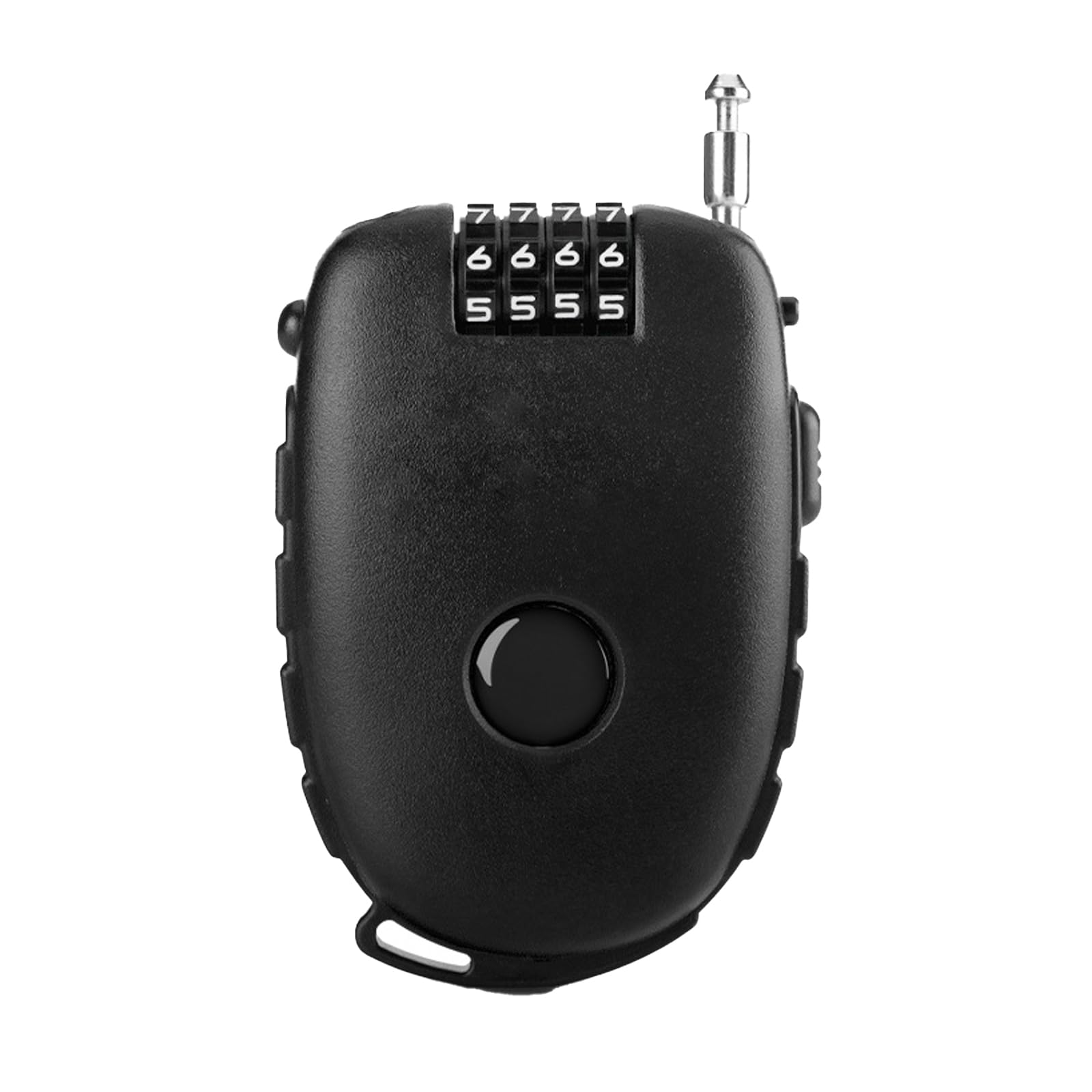 Ultra-Secure 4-Digit Combination Lock with 2.5ft Retractable Cable - Adjustable Bike Lock for Bicycles, Skis, Snowboards, Strollers & Luggage - Heavy Duty Cable Lock for Outdoor Sports, Travel & Home Security
