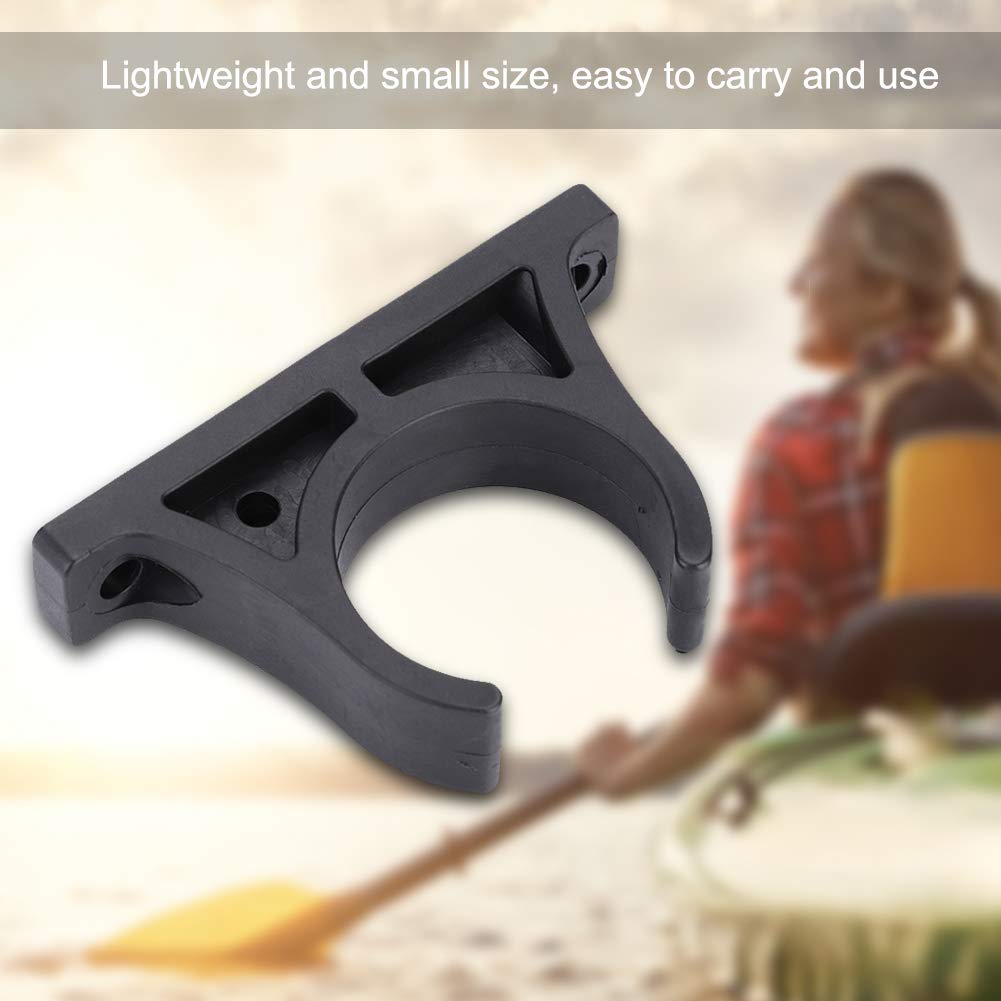 BTIHCEUOT Kayak Paddle Holder Clip - 1 Pair Black Plastic Oar Holder Clips for Kayaks, Canoes & Rowing Boats - Secure Paddle Keeper for Water Sports & Fishing Adventures