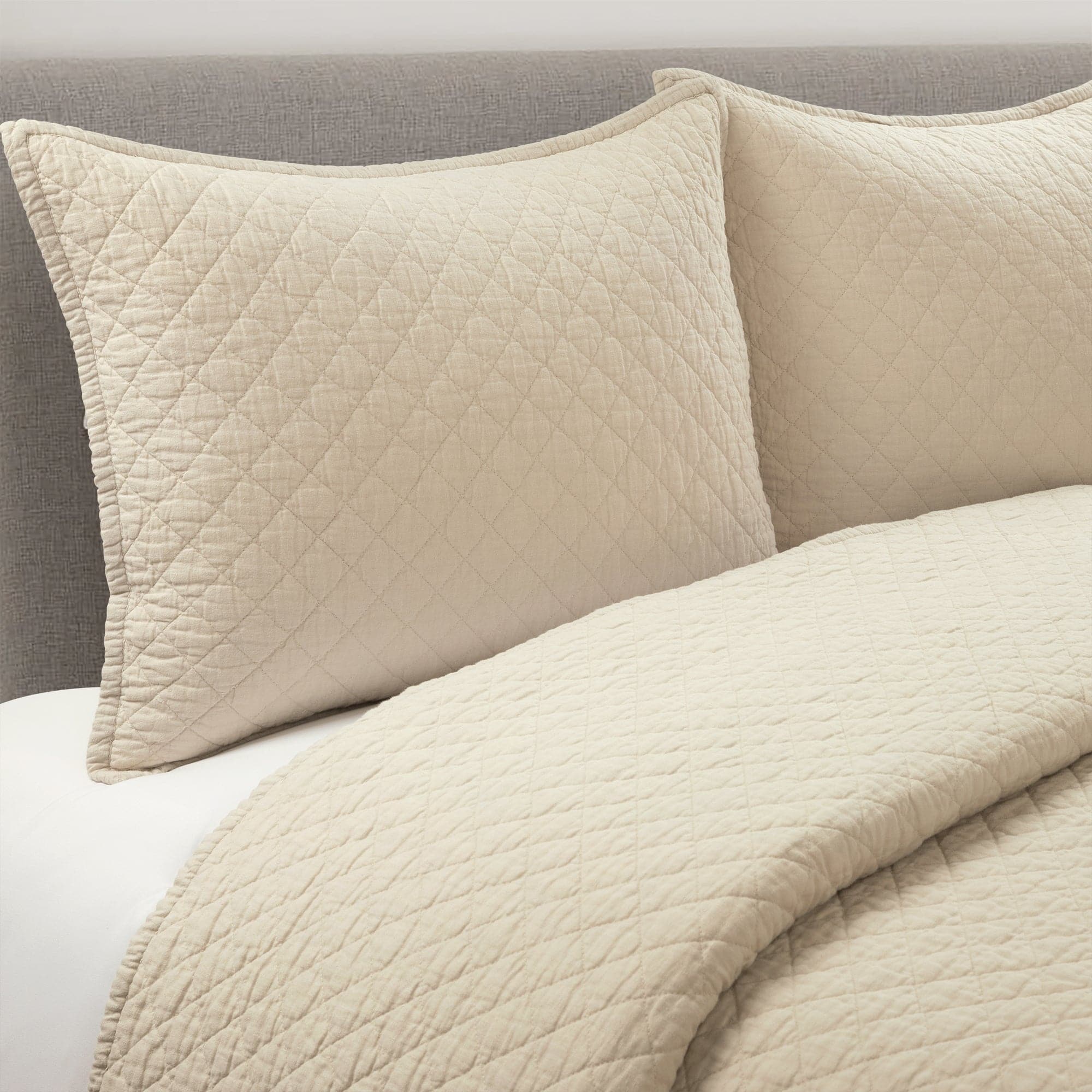 Premium Belgian Flax Linen & Cotton Blend 3-Piece Quilt Set - King/Queen Size - Soft Breathable Bedding for All Seasons - Perfect for Master Bedroom, Guest Room & Vacation Homes