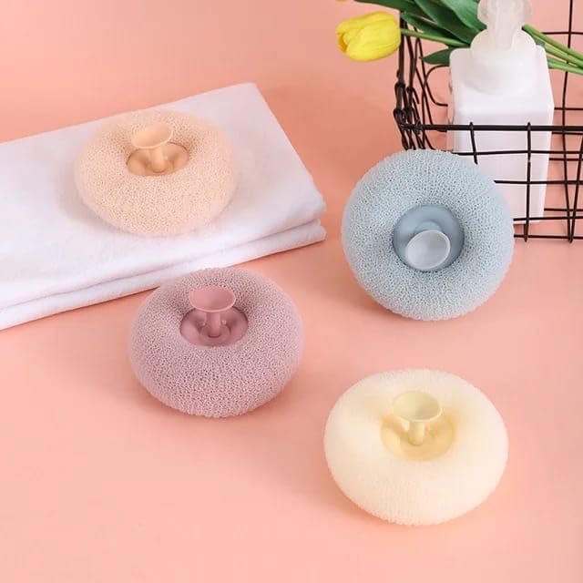 Premium Suction Cup Bath Sponge & Shower Loofah Scrubber - Exfoliating Body Scrub for Smooth Skin - Perfect for Bath, Shower, and Spa Relaxation