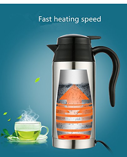 12V 750ml Stainless Steel Electric Travel Mug - Portable Car Coffee Warmer for Tea, Milk & Beverages | Perfect for Road Trips, Commuting & Office Use