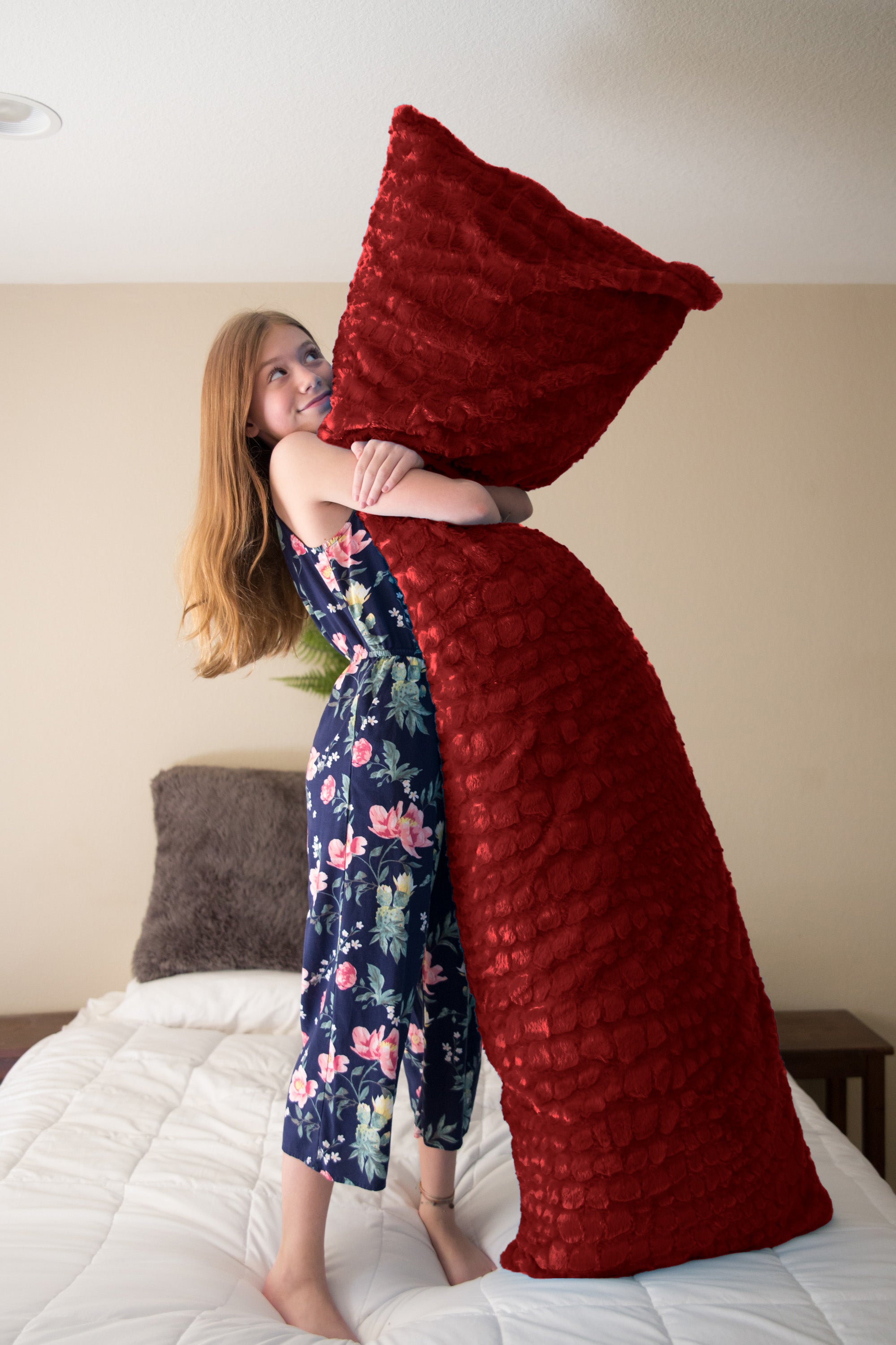 Pillowtex Body Pillow Cover - Soft Plush Faux Fur Case for Adults & Kids | Hypoallergenic & Machine Washable | Perfect for Bed, Sofa, Travel & Relaxation