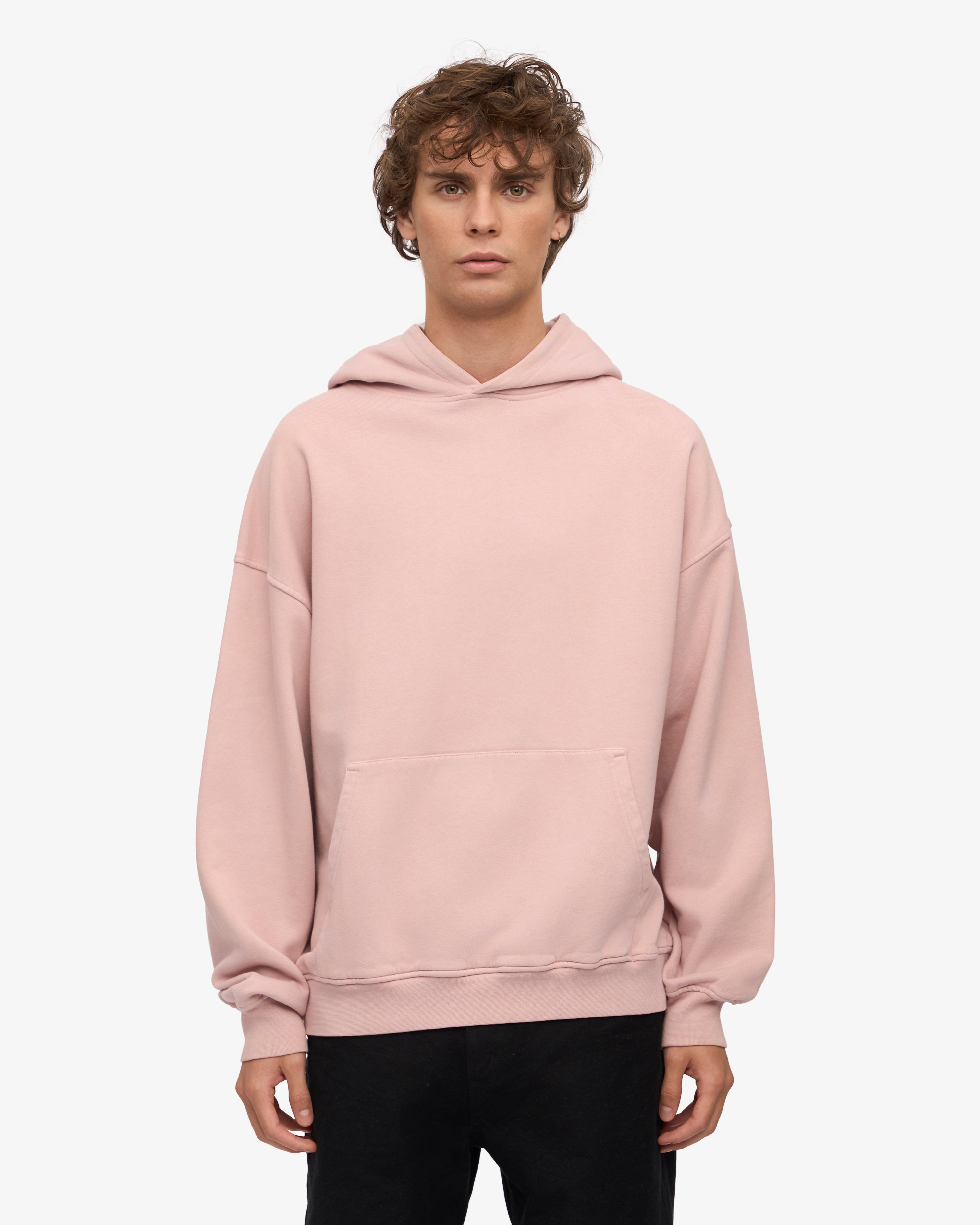 Organic Oversized Hoodie for Women - Faded Pink Cotton Pullover Sweatshirt | Cozy Loungewear & Casual Streetwear Outfit
