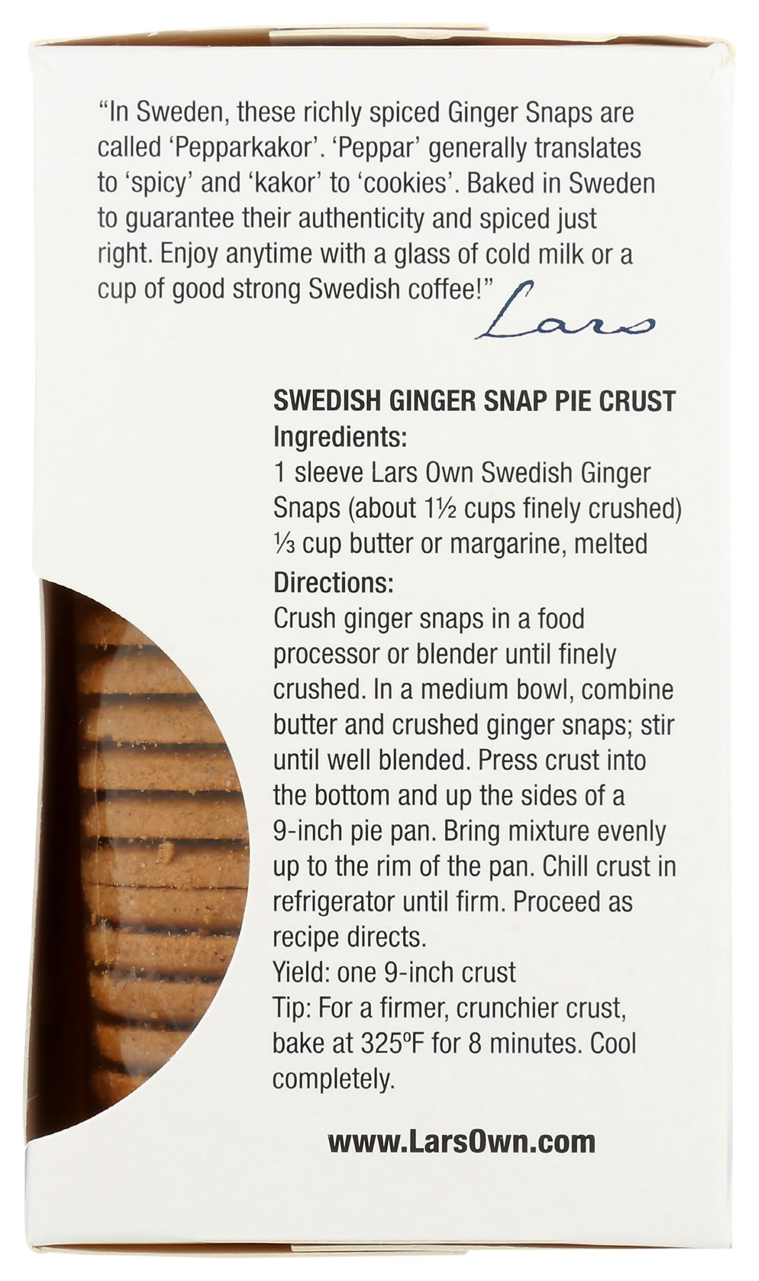 LARS OWN Ginger Snap Cookies 10.6oz - Perfect for Snacking & Gifting