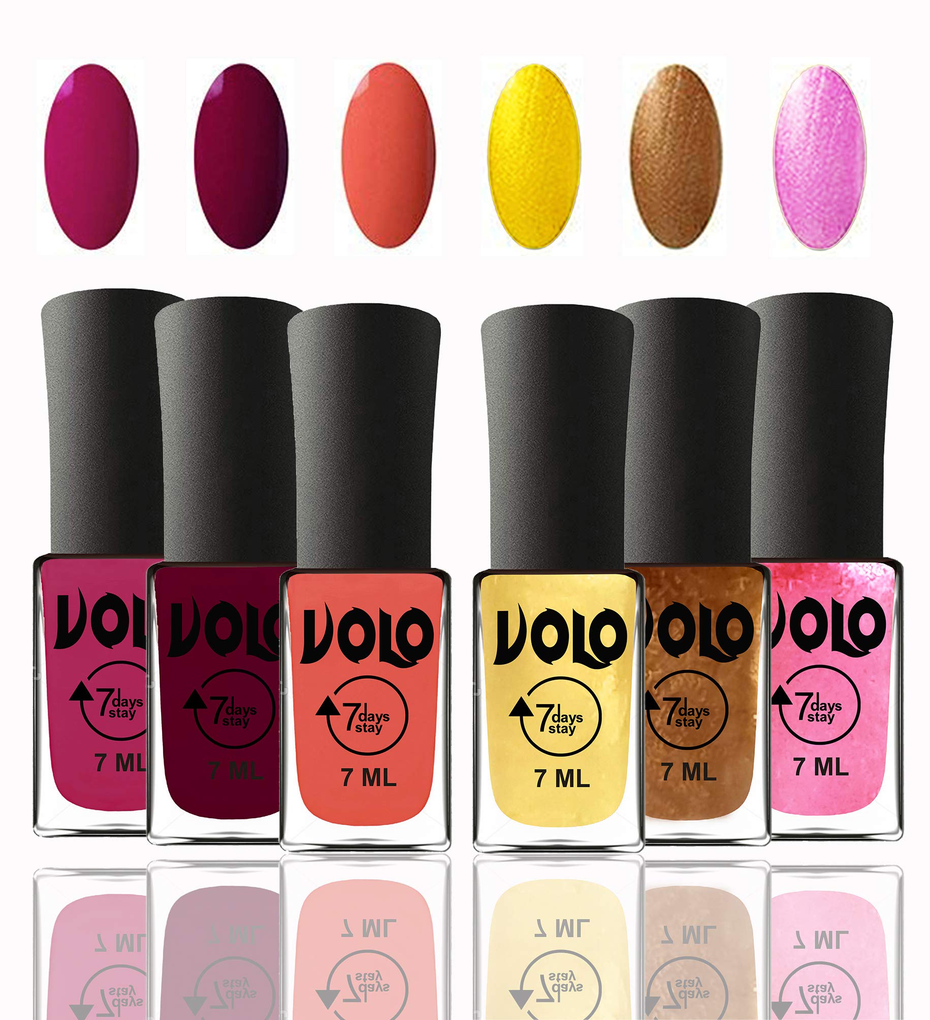 Volo Nail Polish Set for Girls - 12 Unique Long Lasting Colors, Non-Toxic & Quick Dry Nail Paints Combo - Perfect for Parties, School, and Everyday Wear