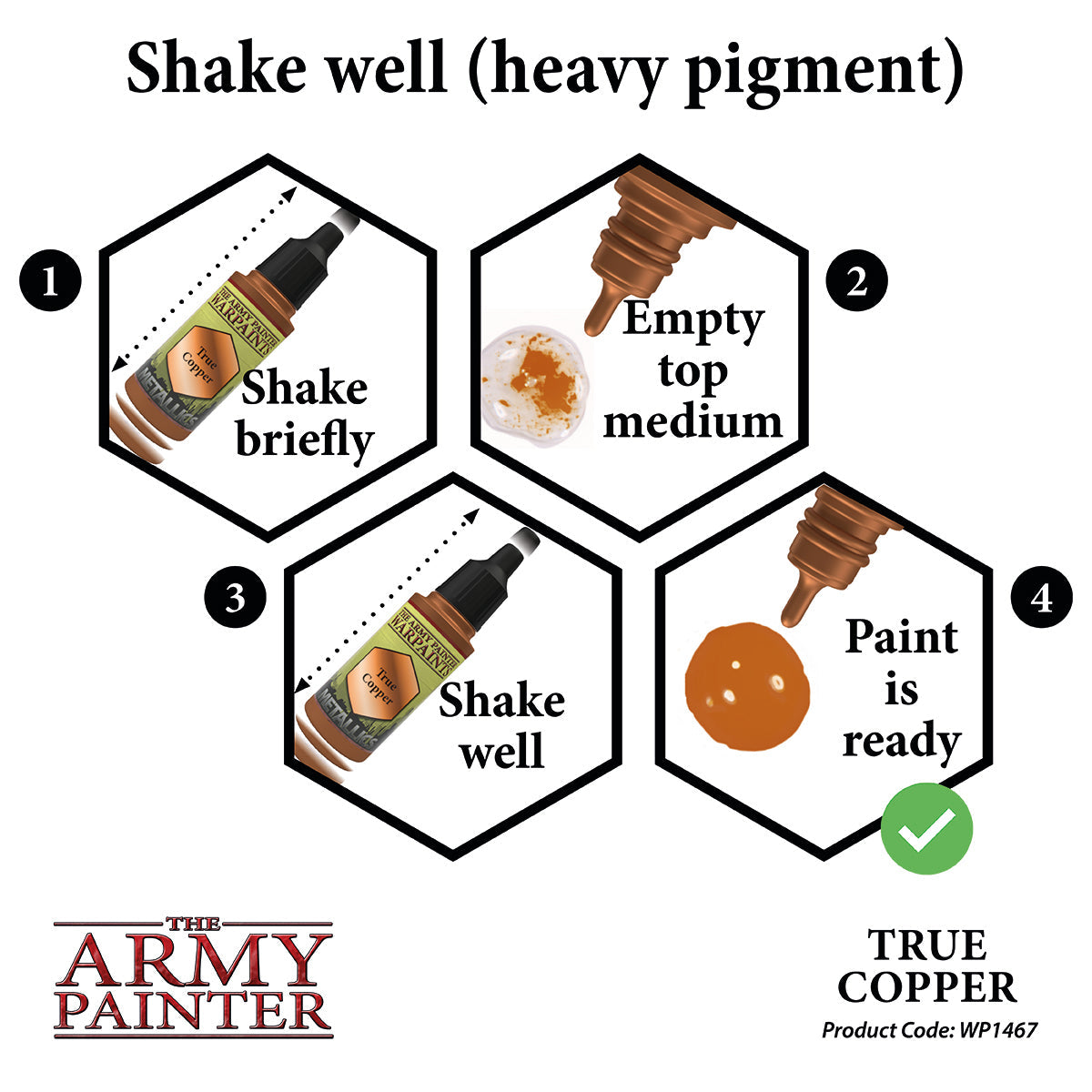 Warpaints Metallics True Copper Metallic Paint - Premium Quality for DIY Crafts, Model Painting & Cosplay Makeup - Perfect for Artists, Hobbyists & Halloween Costumes