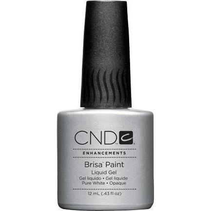 CND Brisa Paint Pure White Opaque Nail Polish - 0.43 oz for Professional Salon & DIY Manicure at Home