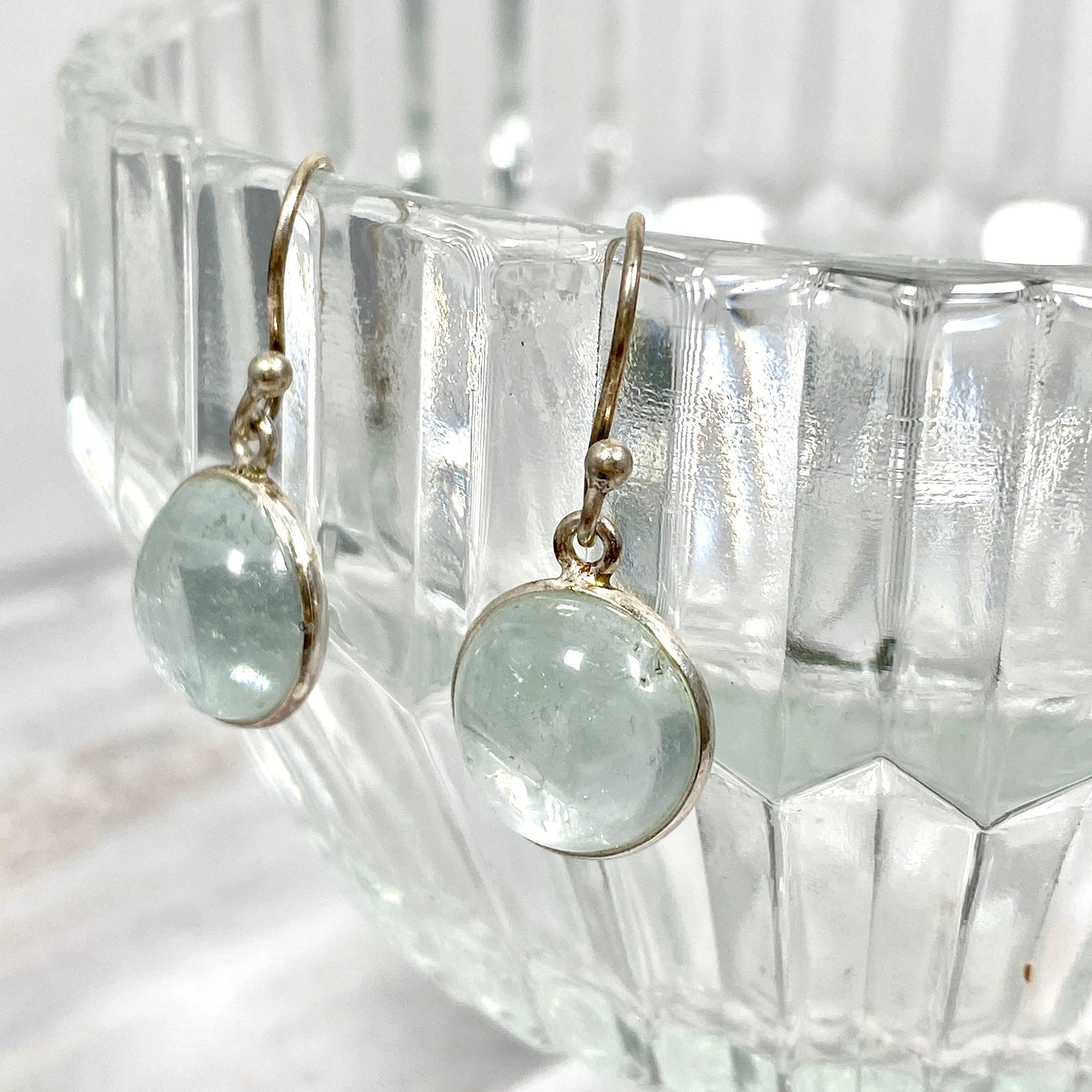 Natural Topaz Round Cabochon Earrings for Women – Elegant Gemstone Jewelry for Parties, Weddings & Everyday Wear