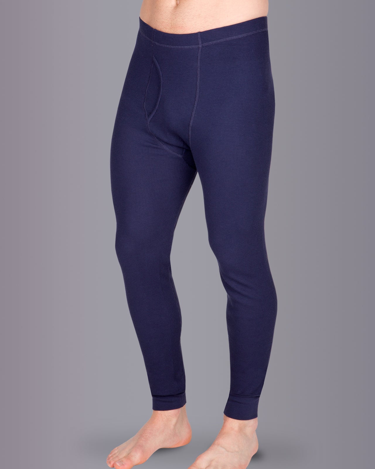 Men's Thermal Waffle Long Johns with Fly Front - Warm Winter Underwear for Cold Weather & Outdoor Activities