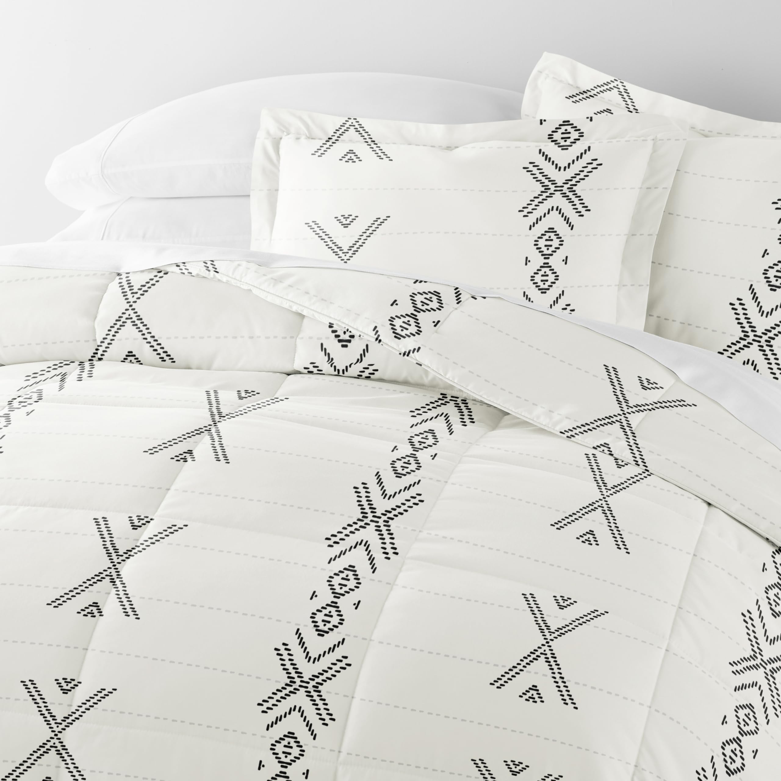Premium Queen Size Linen Market Down Alternative Comforter Set (3-Piece) - Ultra Soft & Lightweight Bedding for Luxurious Comfort - Includes Comforter & 2 Pillow Shams - Perfect for Master Bedroom, Guest Room & Cozy Home Decor