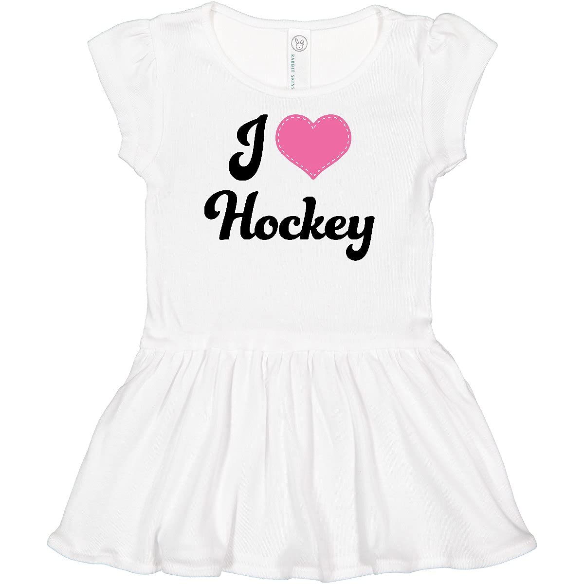 Inktastic I Love Hockey Future Hockey Player Infant Dress - Adorable Baby Outfit for Hockey Fans & Game Day Celebrations