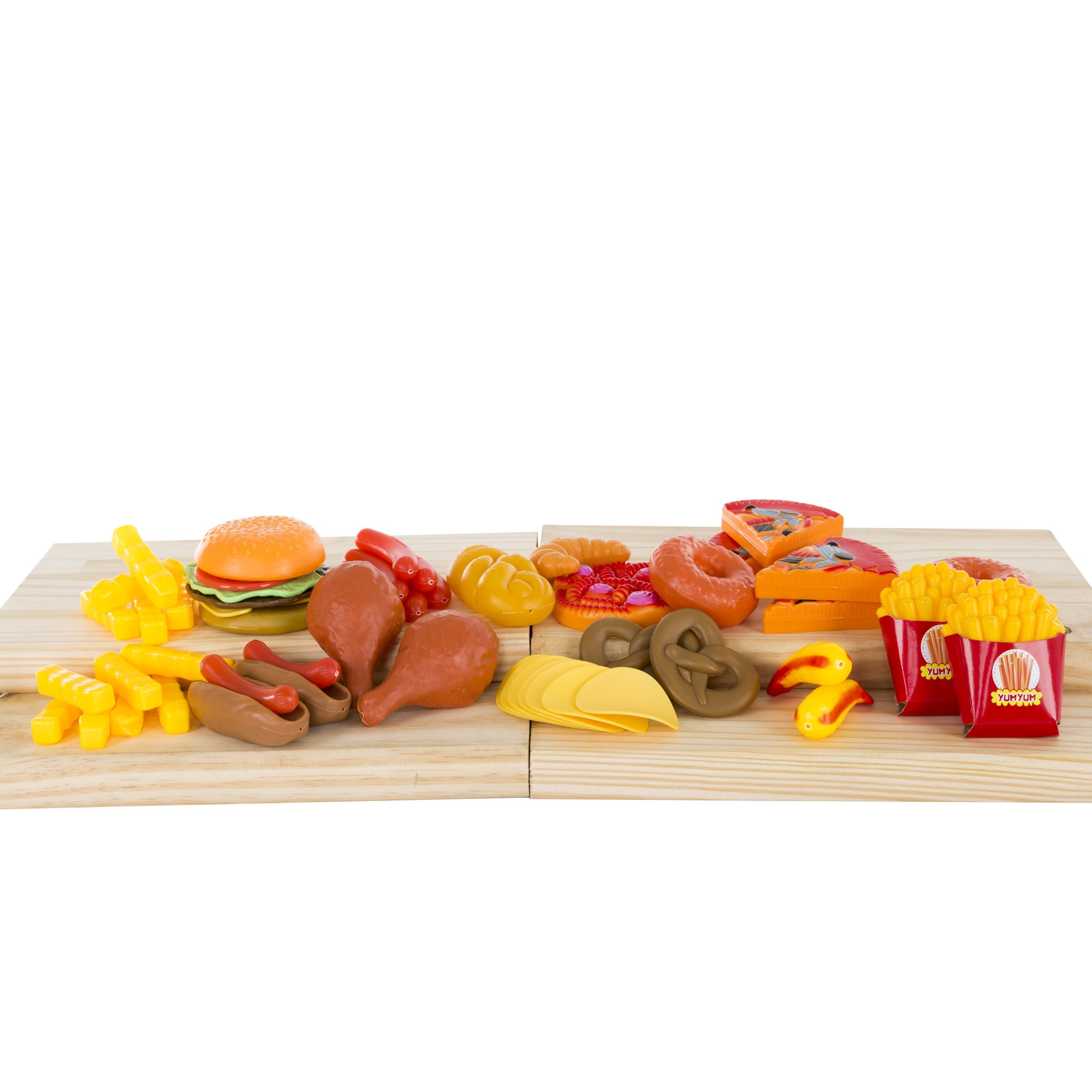 Hey! Play! Pretend Play Assorted Food Set - 24-Piece Fresh, Boxed & Canned Toy Food for Kids | Perfect for Grocery Store Role Play, Kitchen Dramatic Play & Preschool Learning