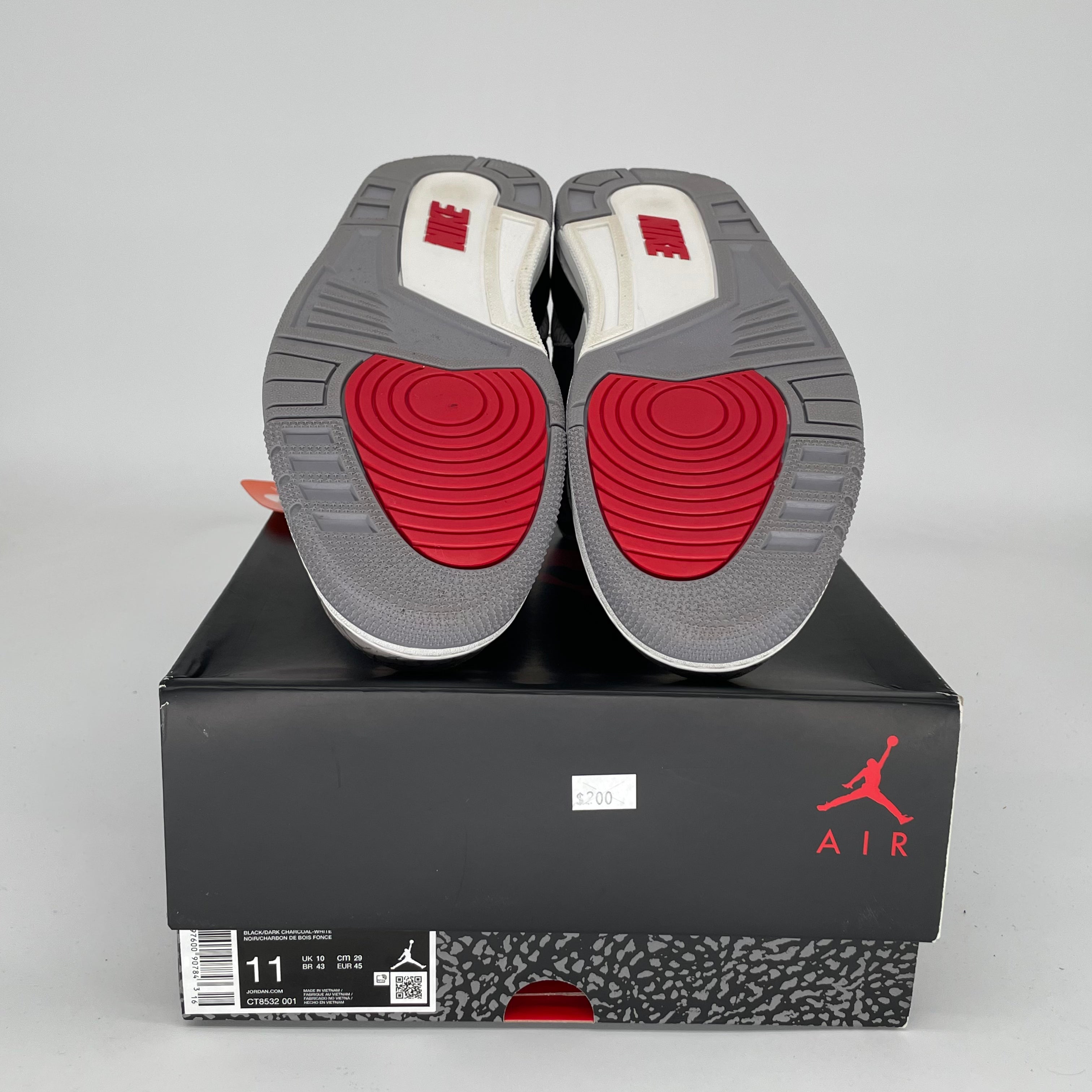 Original Air Jordan 3 Black Cement Reimagined - Men's Size 11 (DN3707-010) | Retro Basketball Sneakers for Streetwear & Casual Outfits