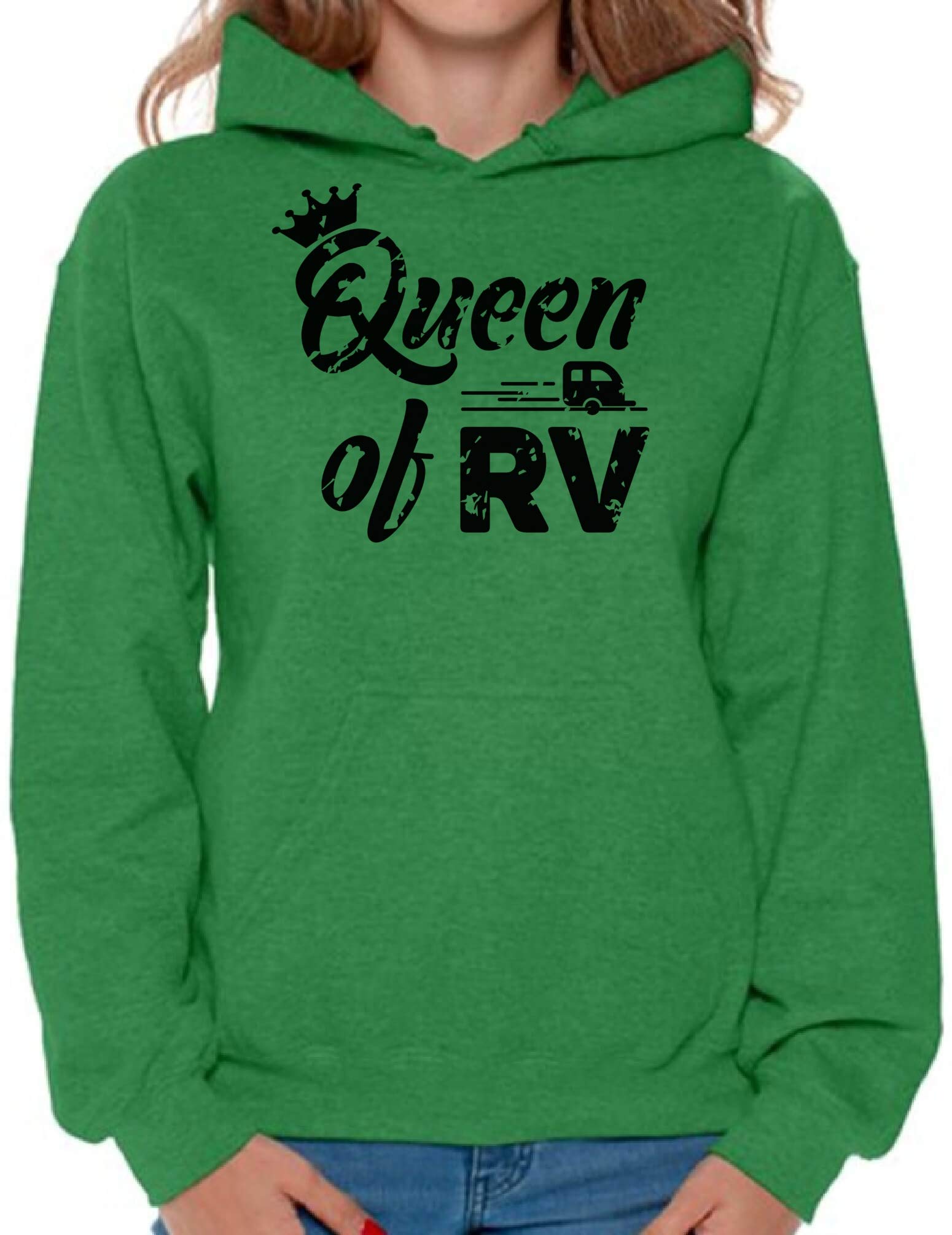 Awkward Styles RV Queen Hoodie for Women - Cozy Fleece Sweater for Camping & Road Trips | Perfect Gift for RV Lovers & Outdoor Adventures