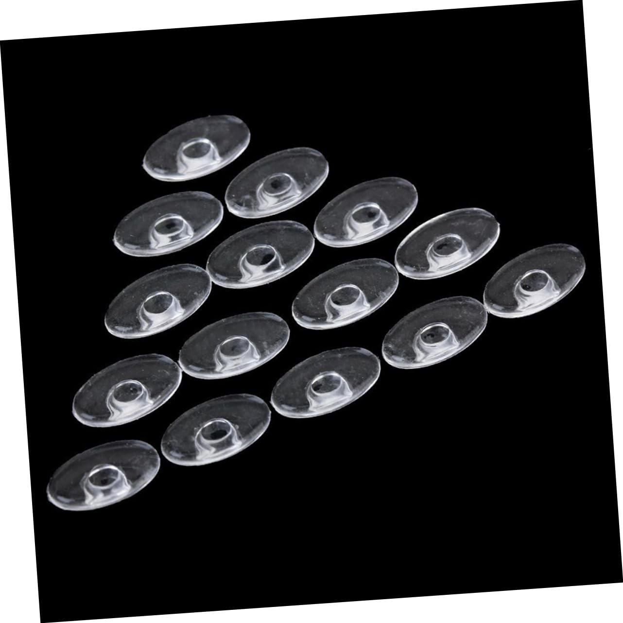 SOLUSTRE 25 Pairs Anti-Slip Nose Pads for Glasses - Soft Silicone Eyeglass Nose Pads, Oval Nose Cushions for Comfort & Secure Fit - Perfect for Reading, Driving, and Daily Wear
