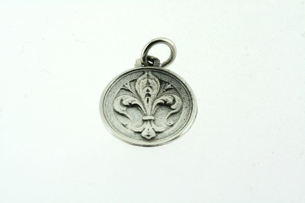 Fleur de Lis Coin Pendant on 55cm Ink Chain - Elegant Necklace for Women, Perfect Gift for Birthday, Anniversary & Special Occasions
